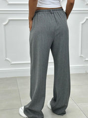 PANTALONI GESSATI CON VITA ELASTICA AI26