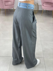 PANTALONE CON BUSTINO IN JEANS NEW COLLECTION