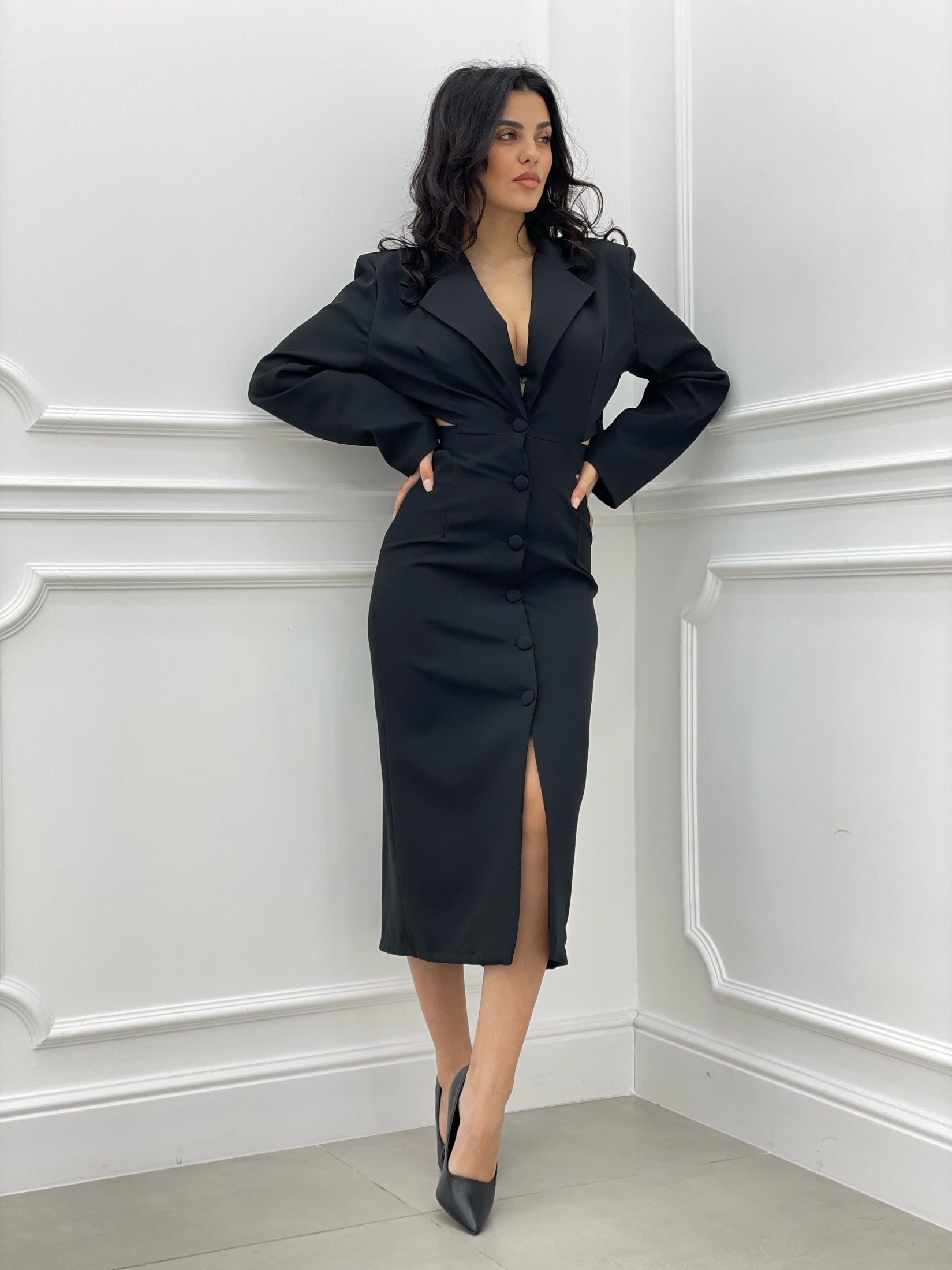 VESTITO LUNGO MODELLO GIACCA NEW COLLECTION