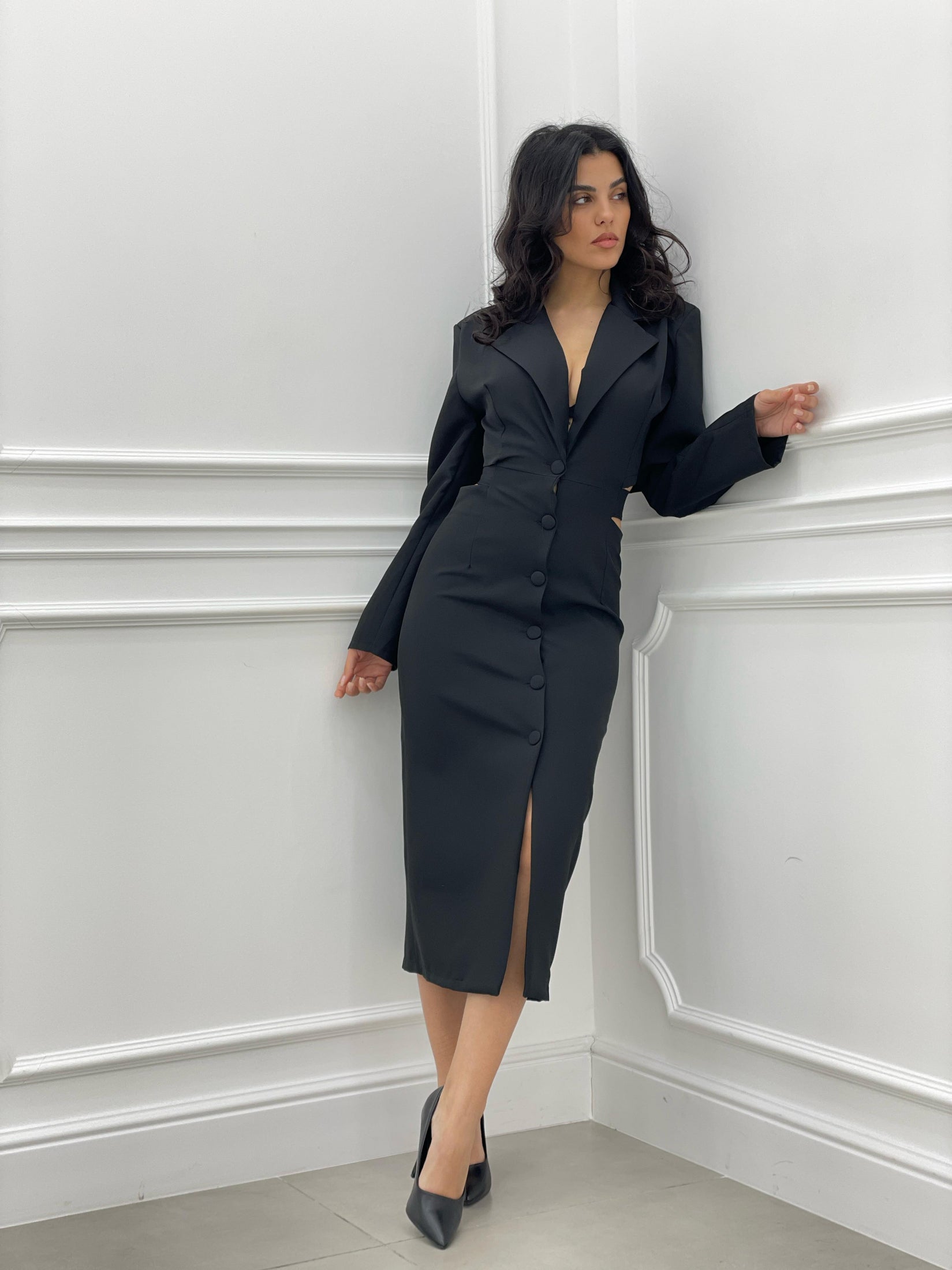 VESTITO LUNGO MODELLO GIACCA NEW COLLECTION