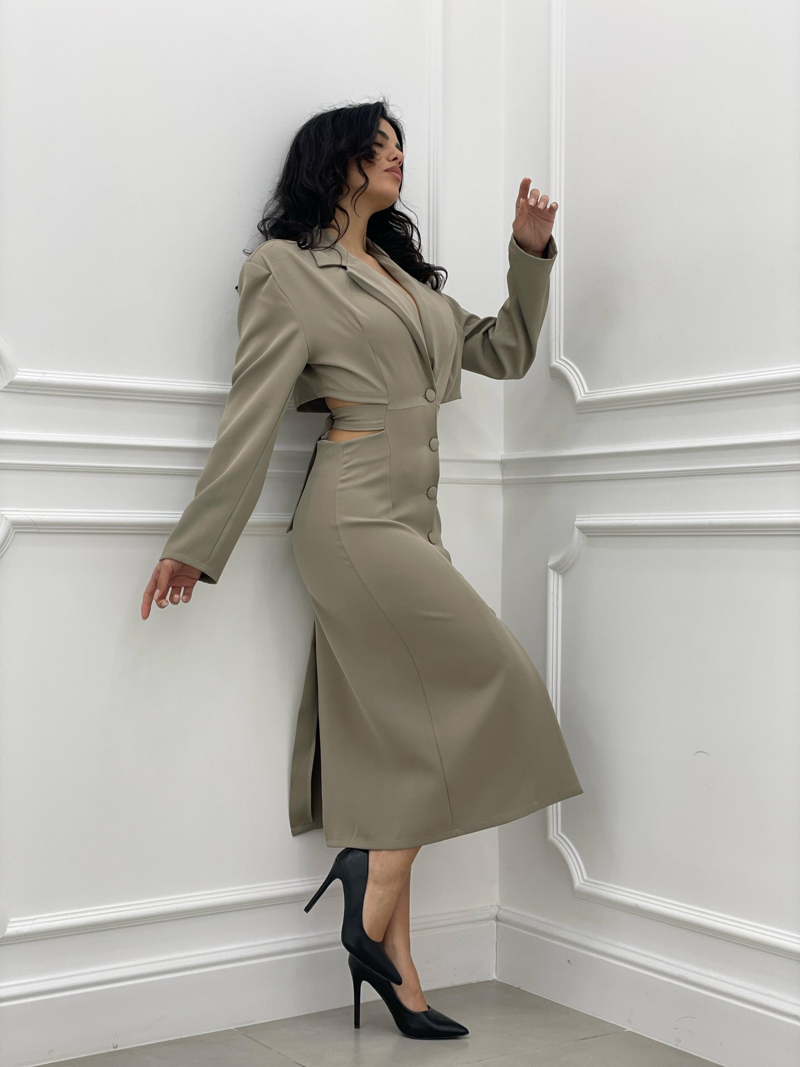 VESTITO LUNGO MODELLO GIACCA NEW COLLECTION