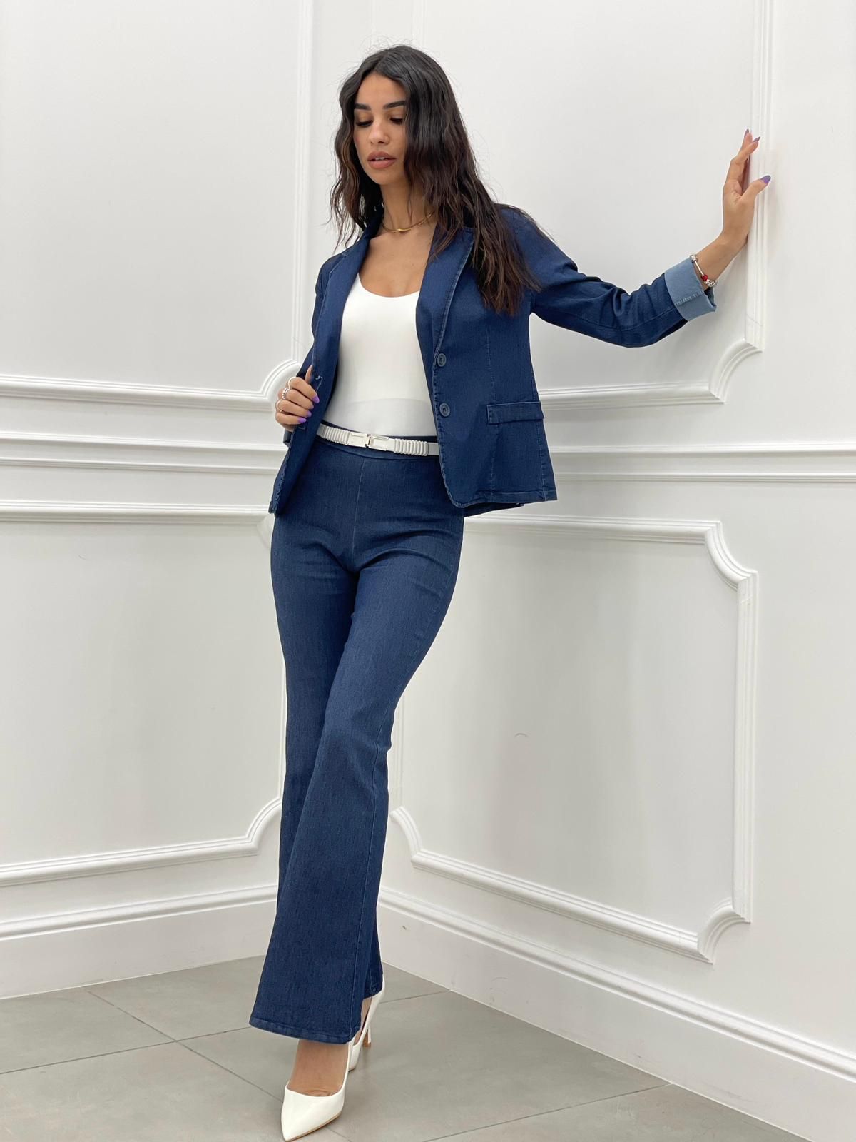A Zampa Completo Giacca Pantalone Blu COMPLETO JEANSATO PANTALONE