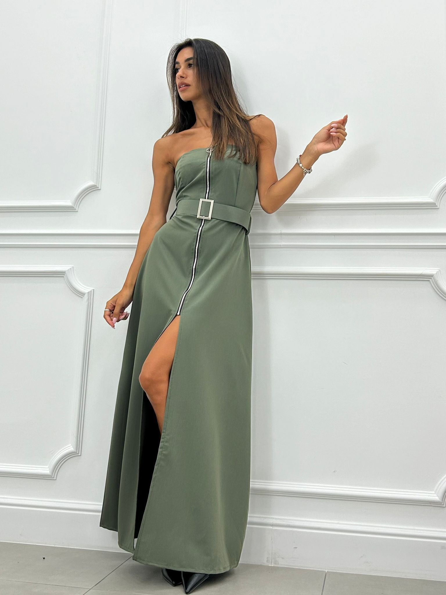 ABITO FASCIA CON ZIP E CINTURA AUTUMN COLLECTION