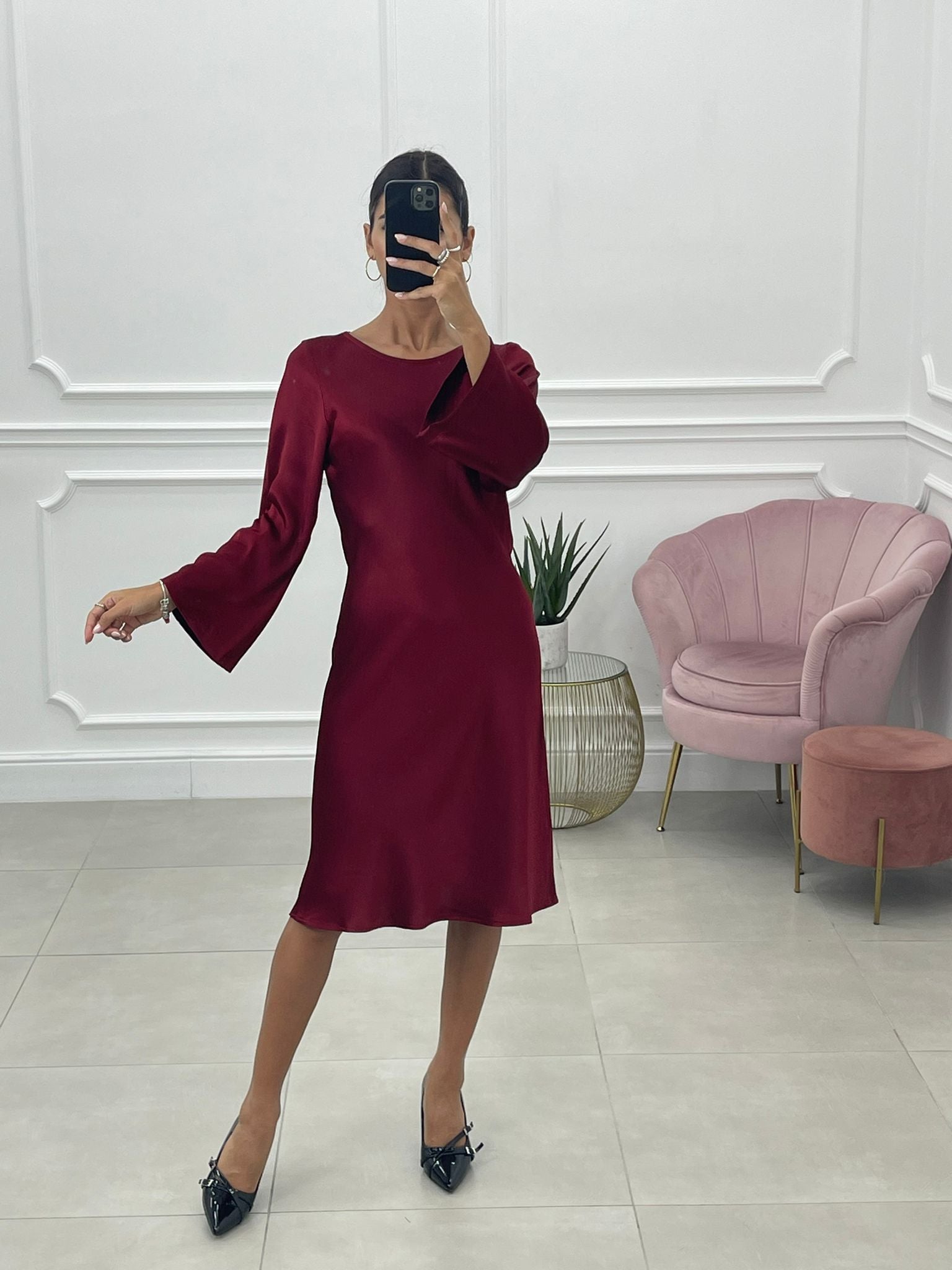 VESTITO RASO MONOTINTA AUTUMN COLLECTION