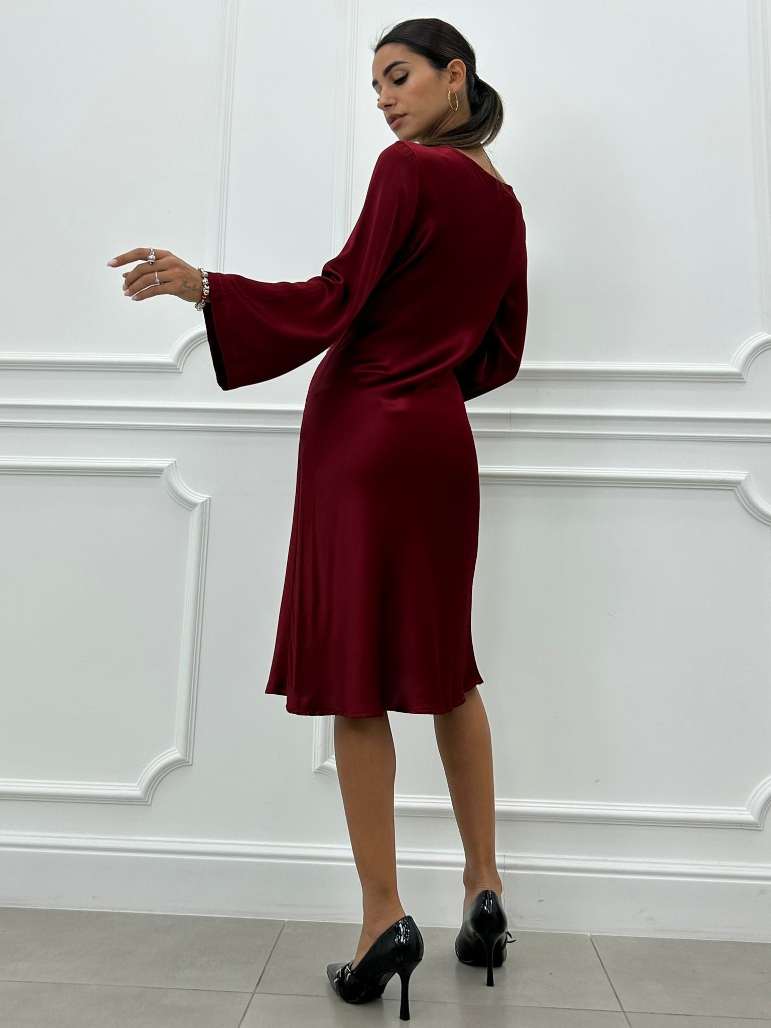 VESTITO RASO MONOTINTA AUTUMN COLLECTION