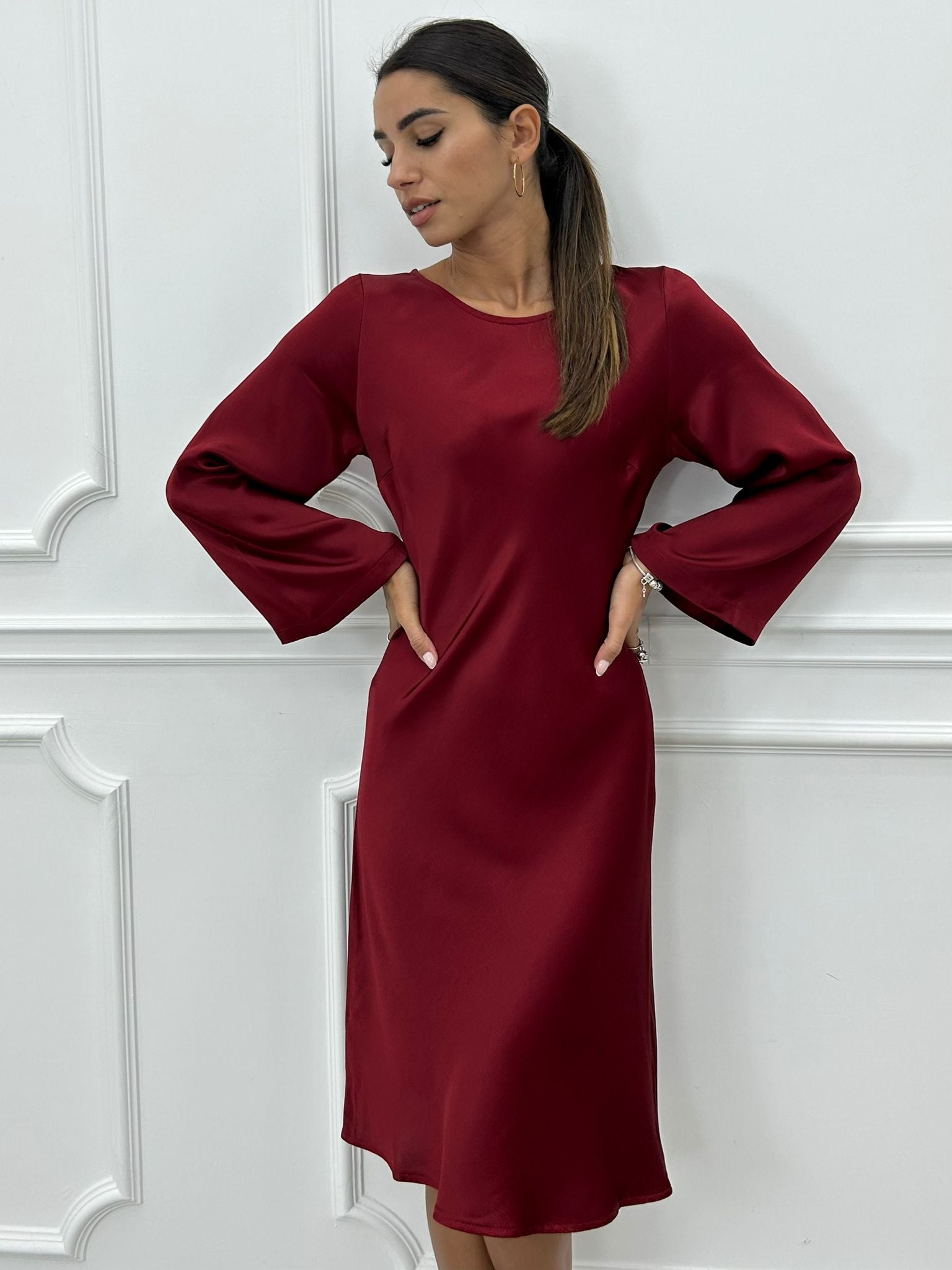 VESTITO RASO MONOTINTA AUTUMN COLLECTION