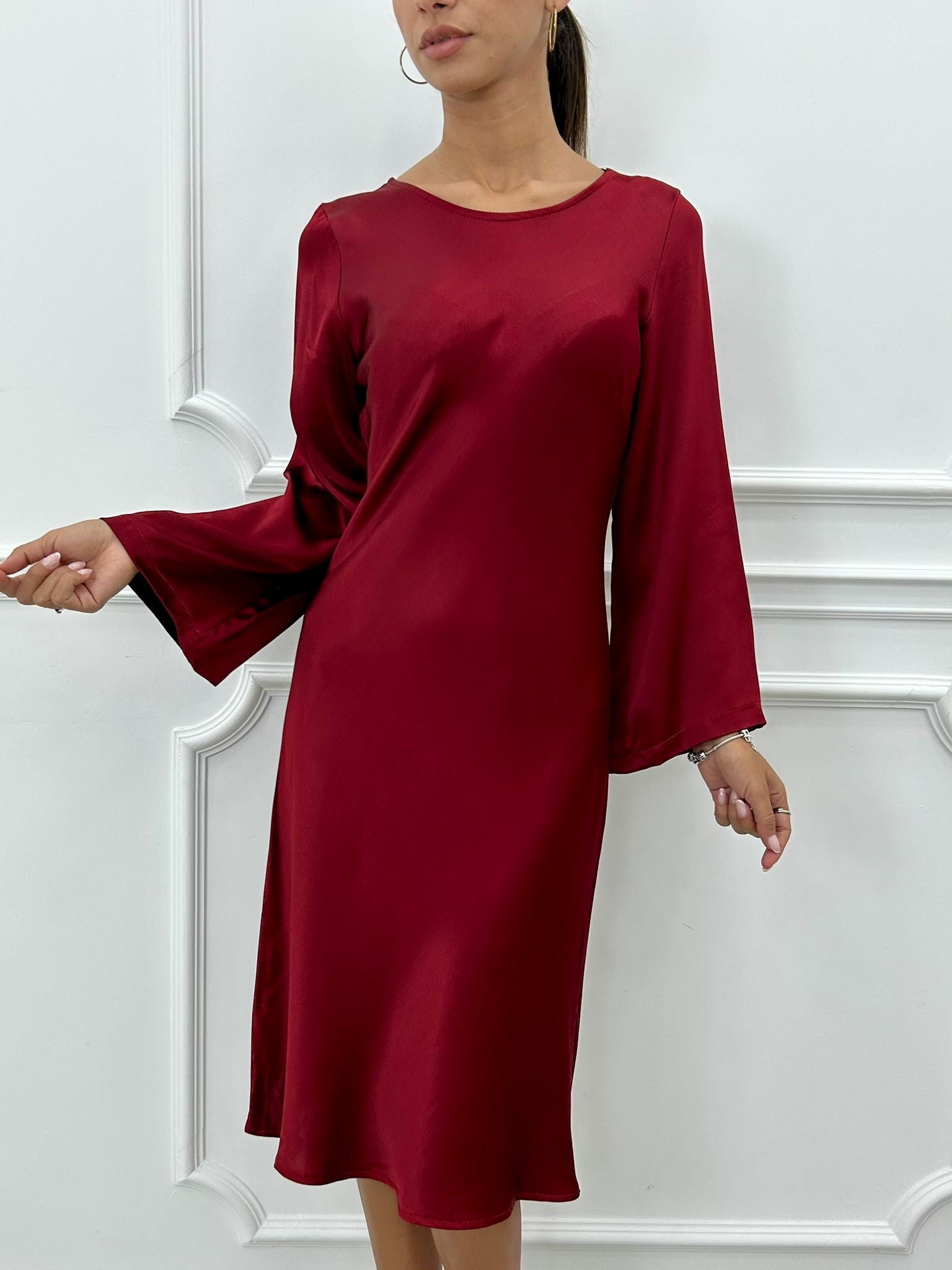 VESTITO RASO MONOTINTA AUTUMN COLLECTION