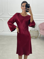VESTITO RASO MONOTINTA AUTUMN COLLECTION