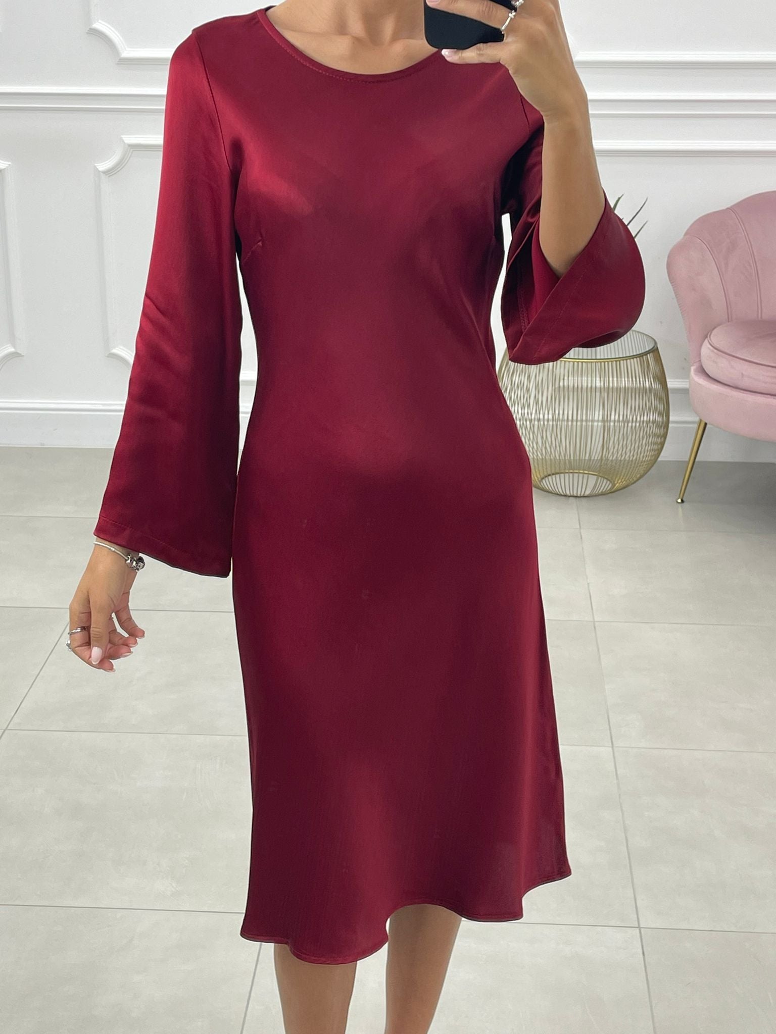 VESTITO RASO MONOTINTA AUTUMN COLLECTION