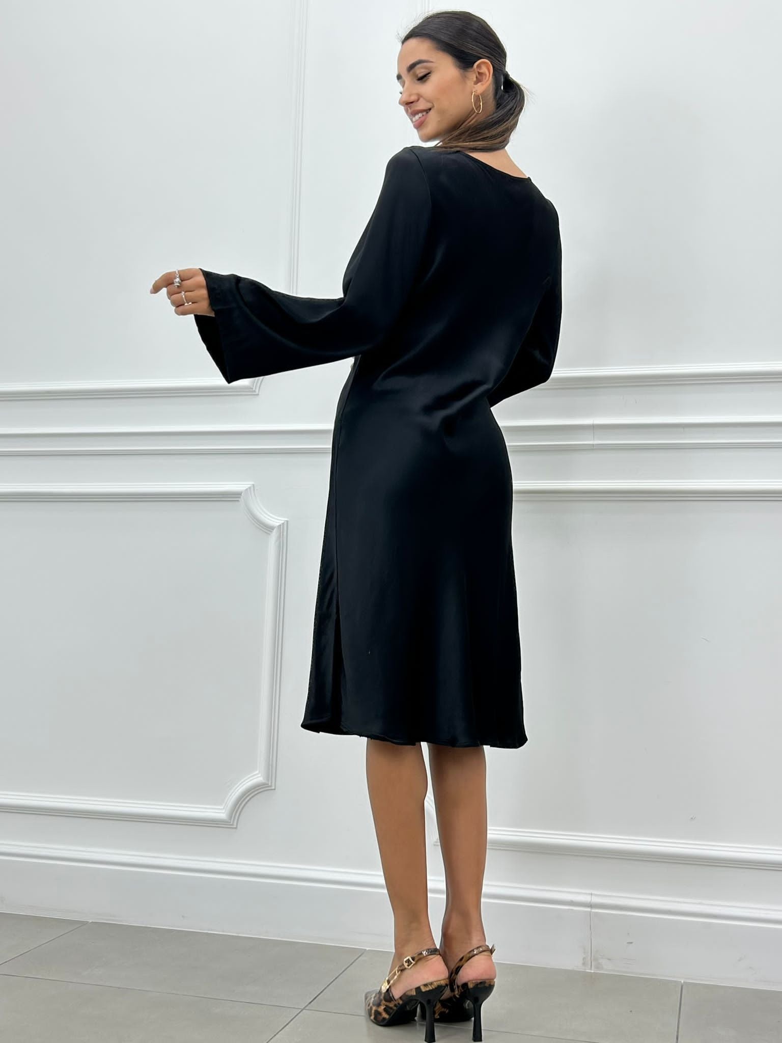 VESTITO RASO MONOTINTA AUTUMN COLLECTION