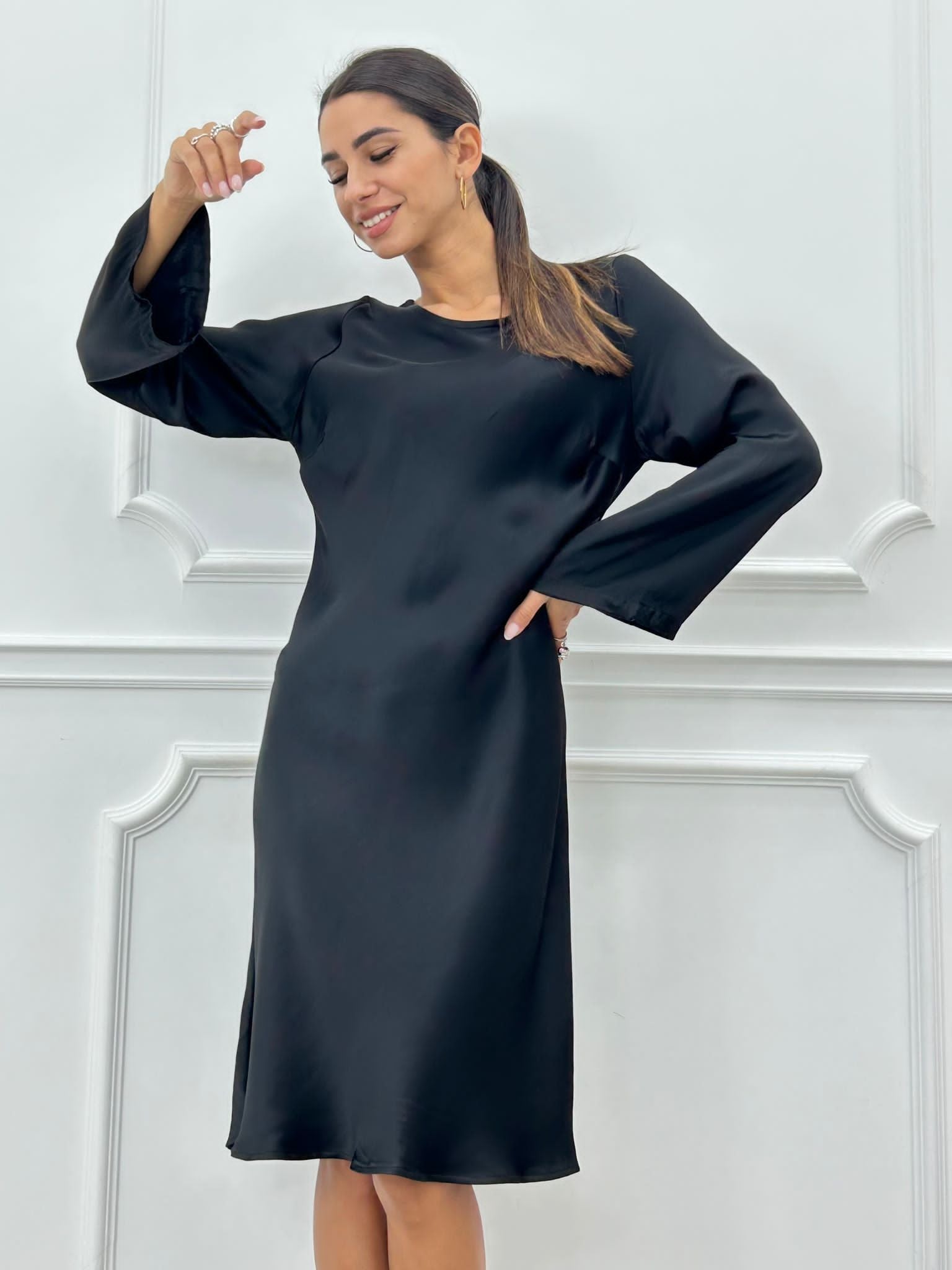 VESTITO RASO MONOTINTA AUTUMN COLLECTION