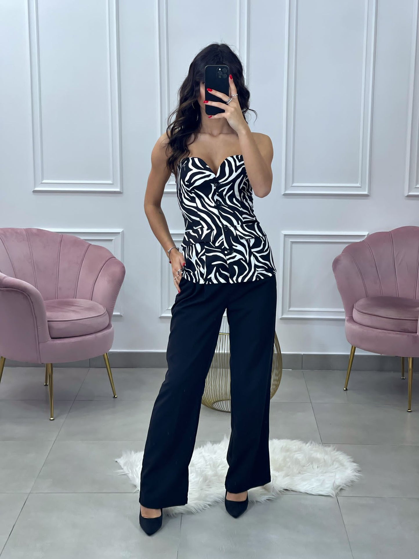 TOP FASCIA CON BOTTONI 10455