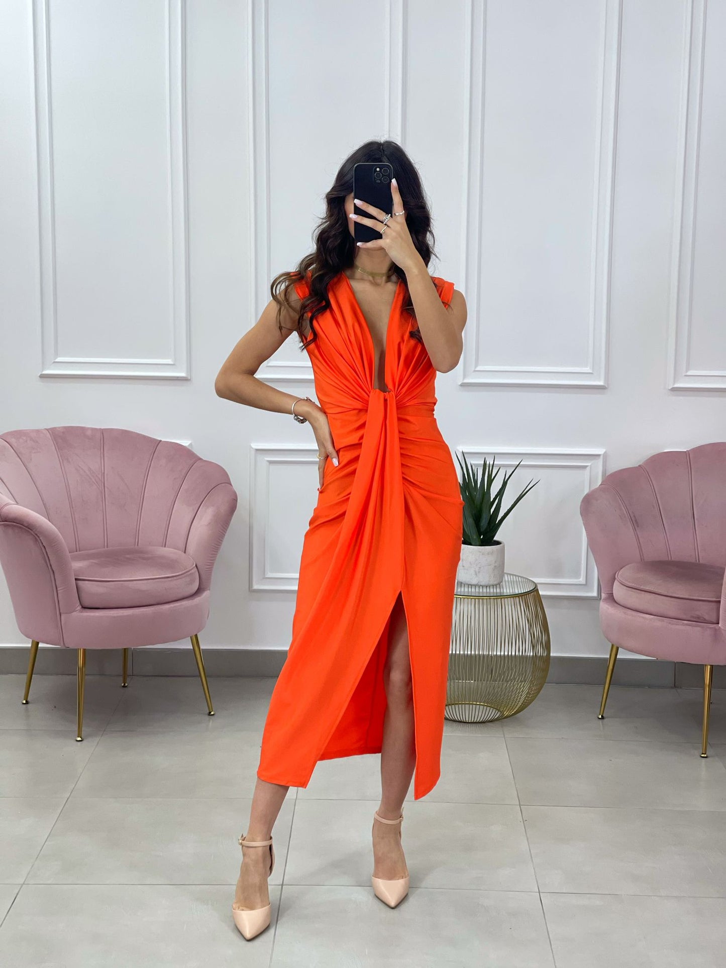 VESTITO LUNGO CON SPALLINE AQ5833
