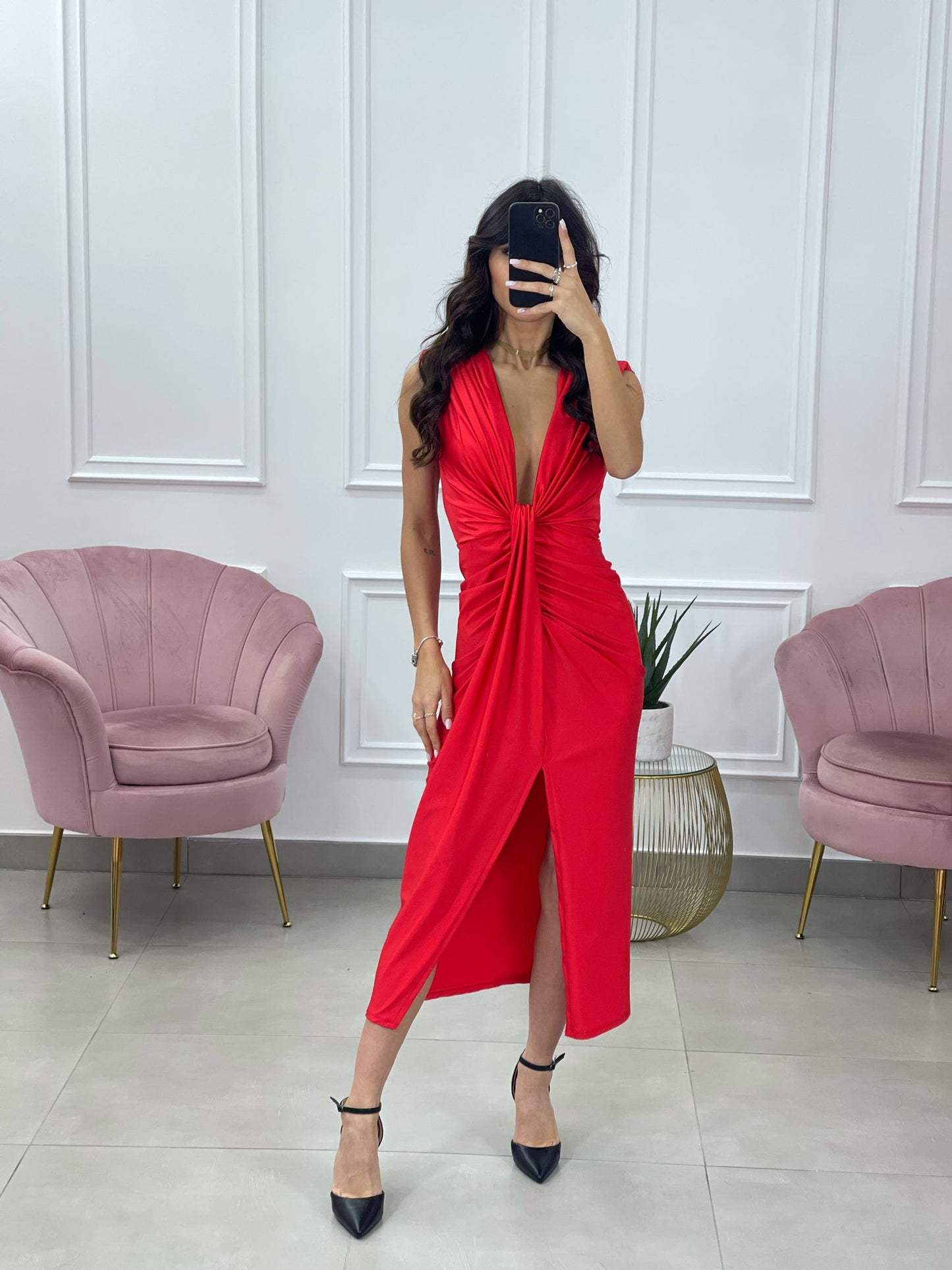 VESTITO LUNGO CON SPALLINE AQ5833