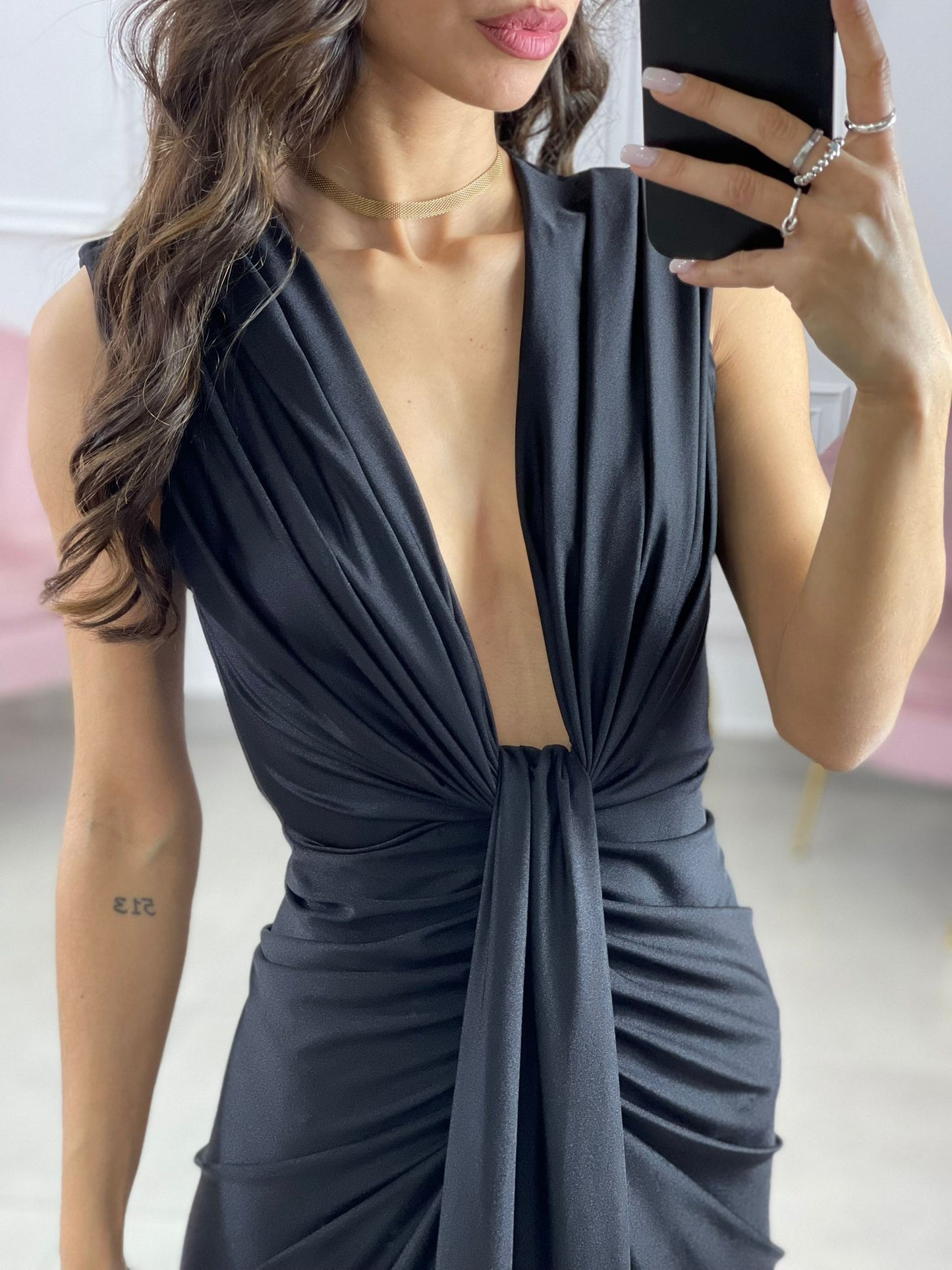 VESTITO LUNGO CON SPALLINE AQ5833