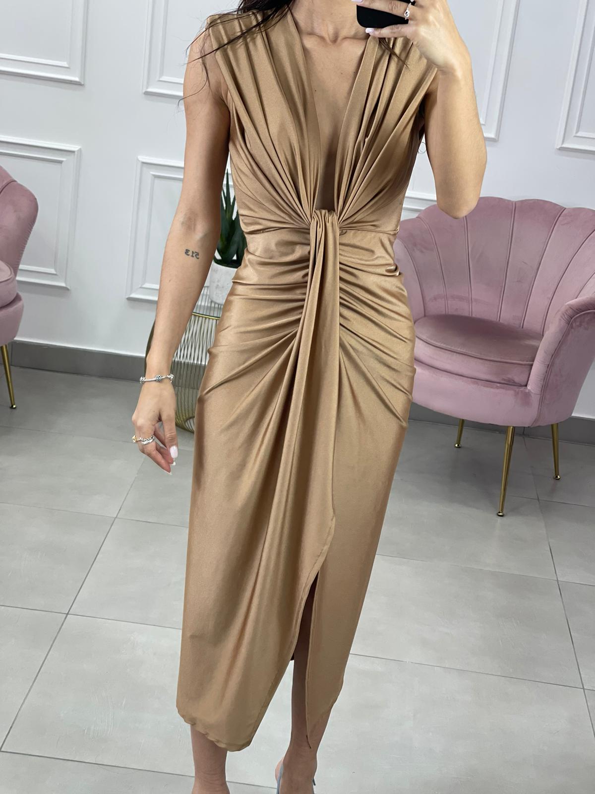 VESTITO LUNGO CON SPALLINE AQ5833