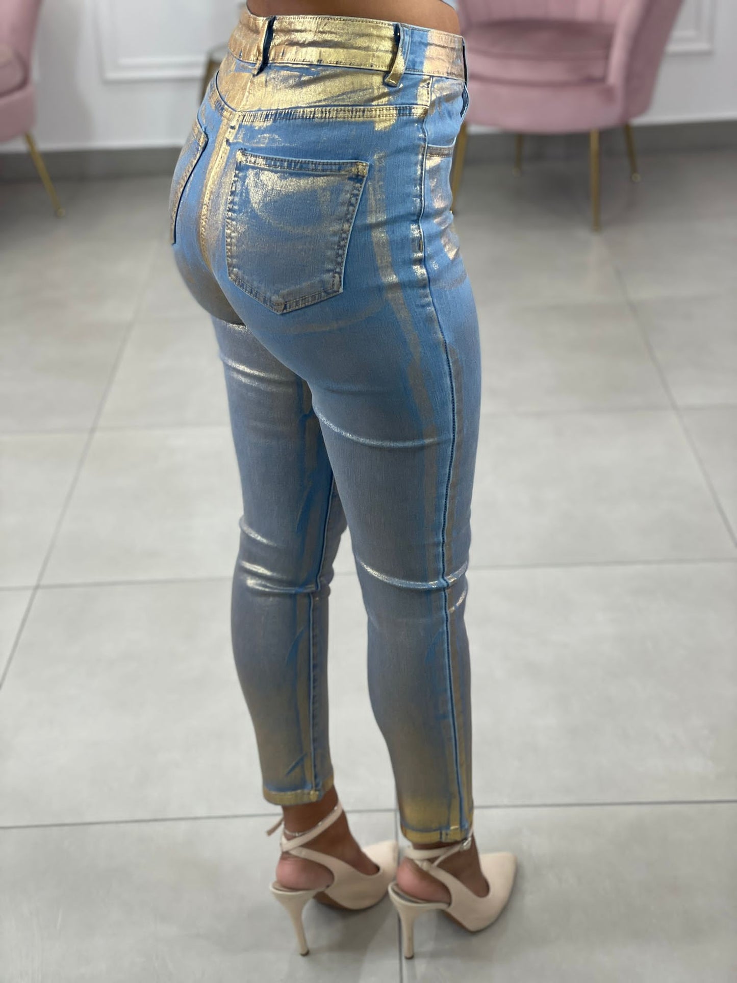JEANS EFFETTO SATINATO