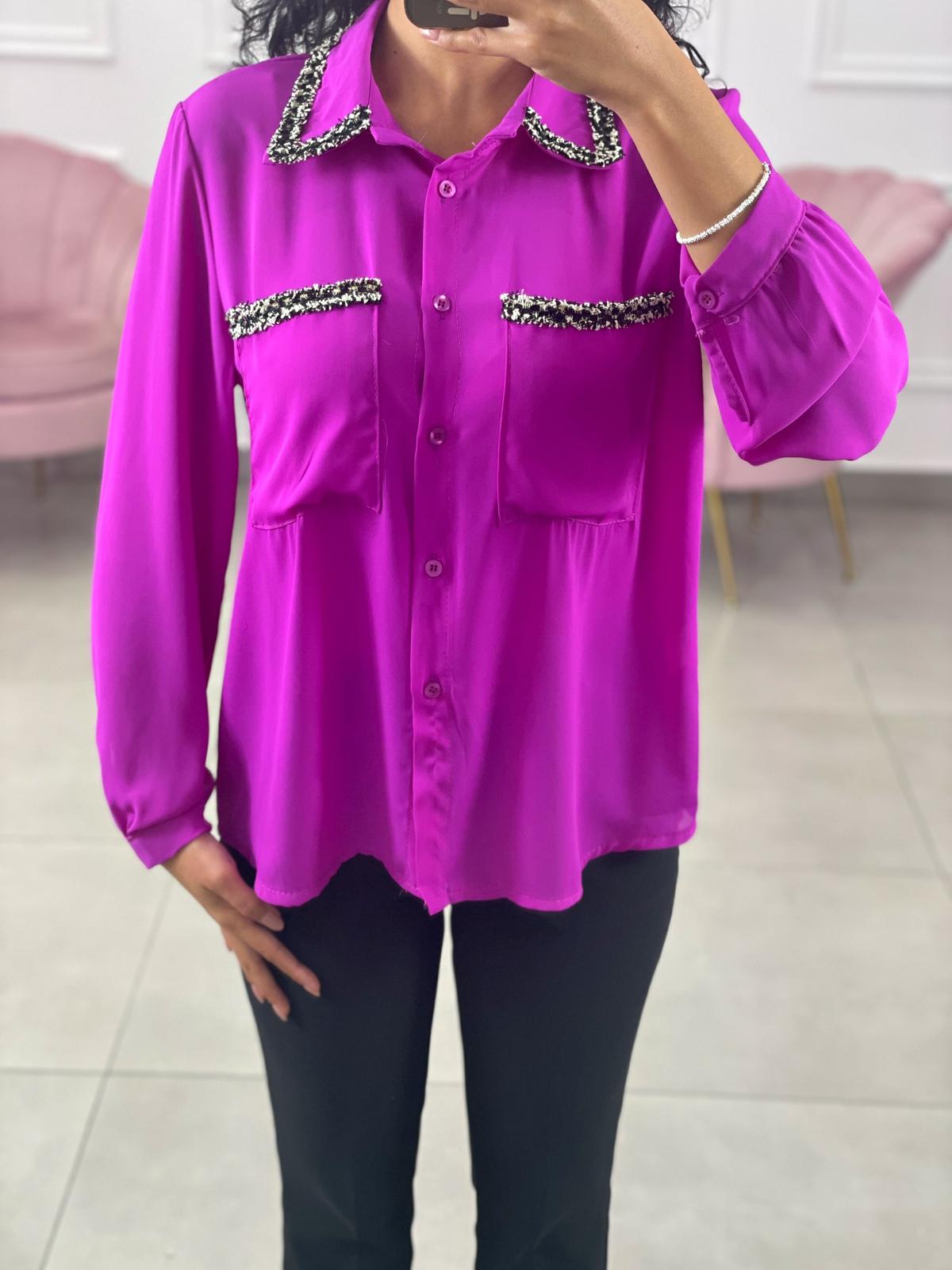 CAMICIA GEORGETTE CON TASCHINI