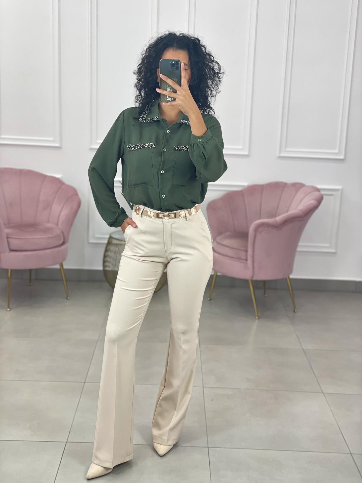 CAMICIA GEORGETTE CON TASCHINI