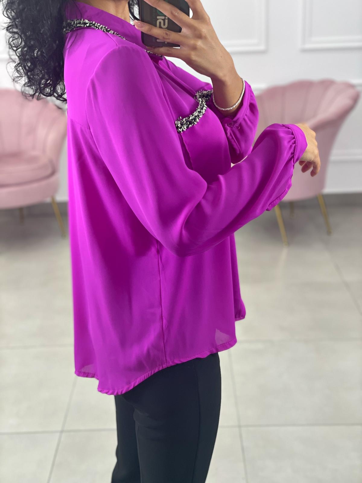 CAMICIA GEORGETTE CON TASCHINI
