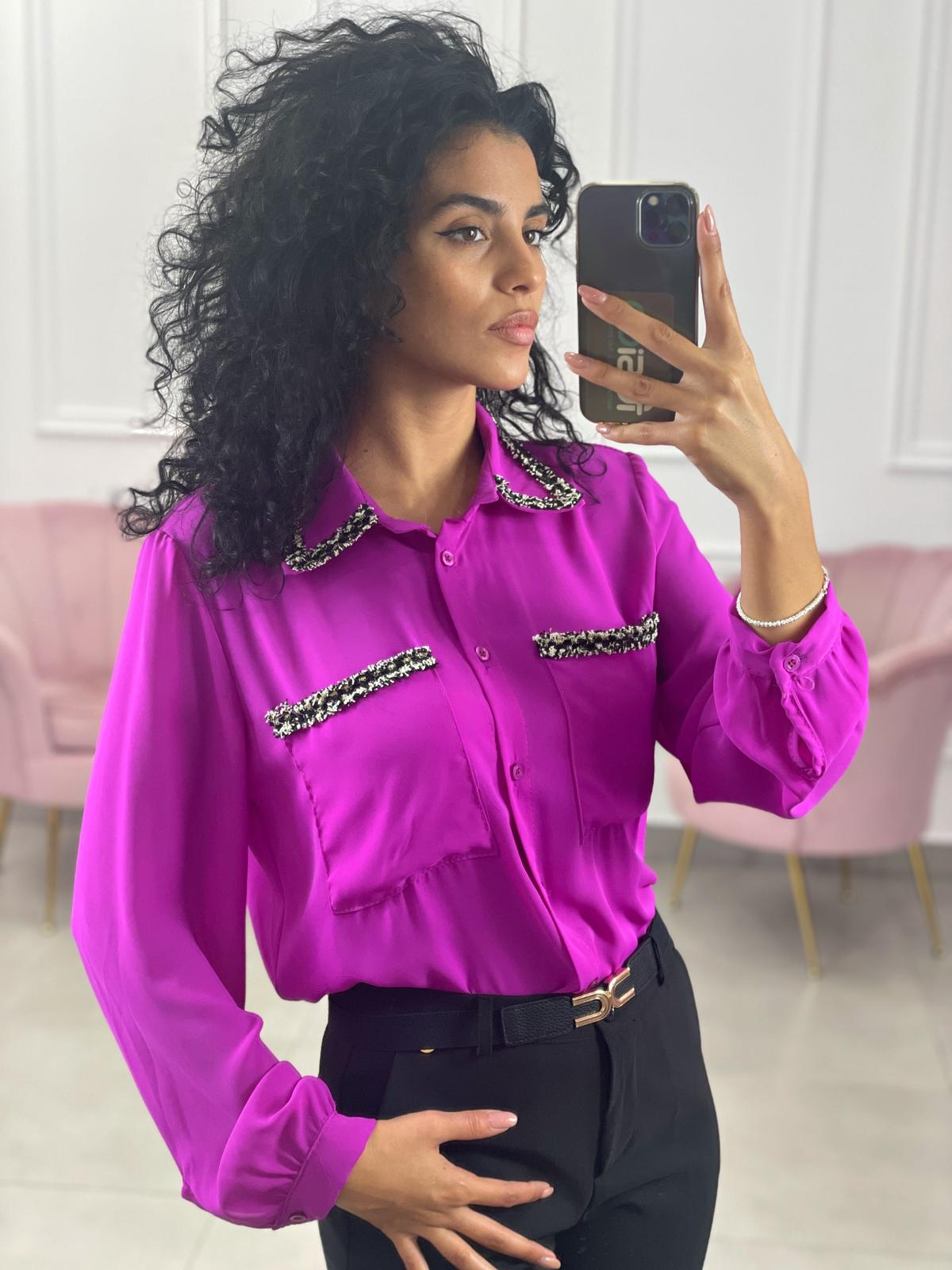 CAMICIA GEORGETTE CON TASCHINI
