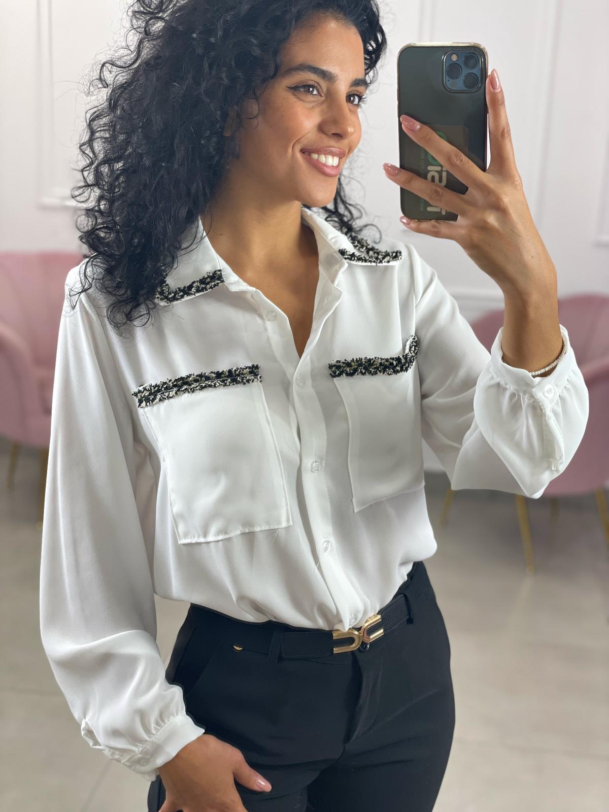 CAMICIA GEORGETTE CON TASCHINI