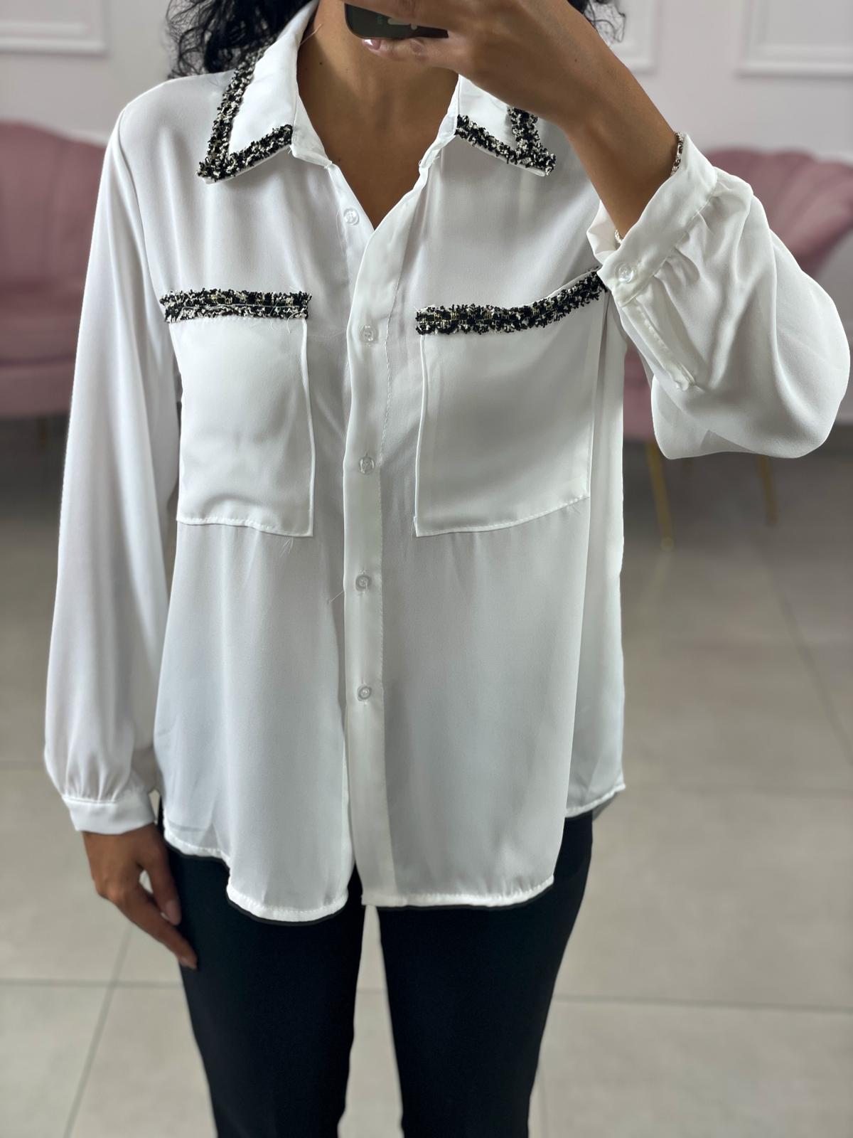 CAMICIA GEORGETTE CON TASCHINI