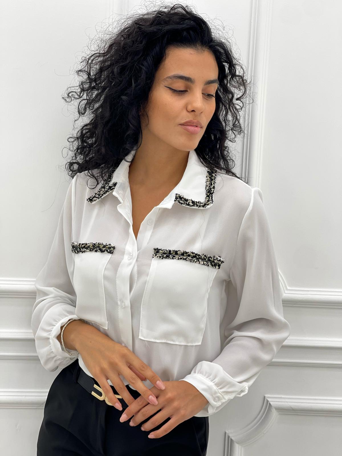 CAMICIA GEORGETTE CON TASCHINI