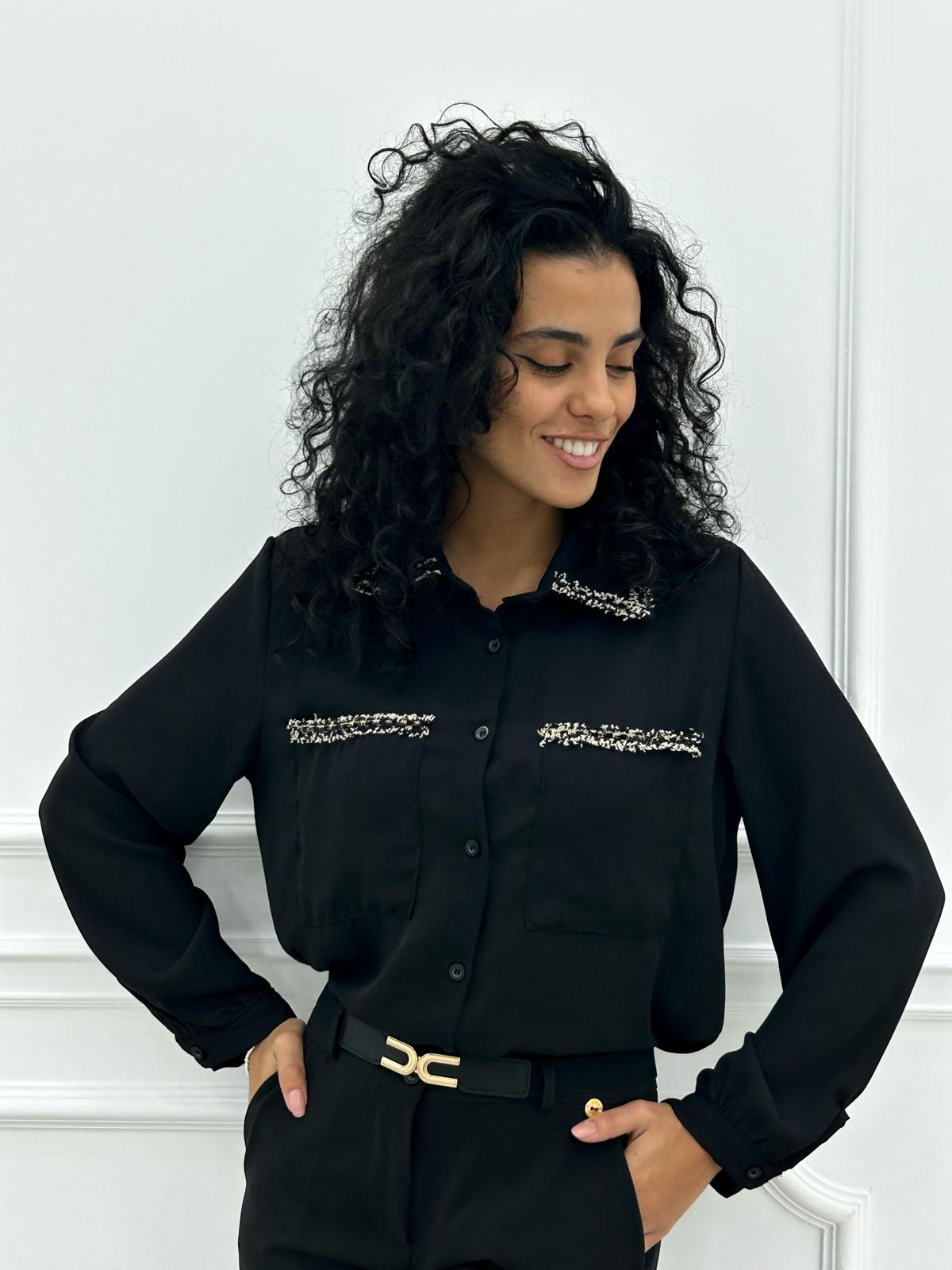 CAMICIA GEORGETTE CON TASCHINI