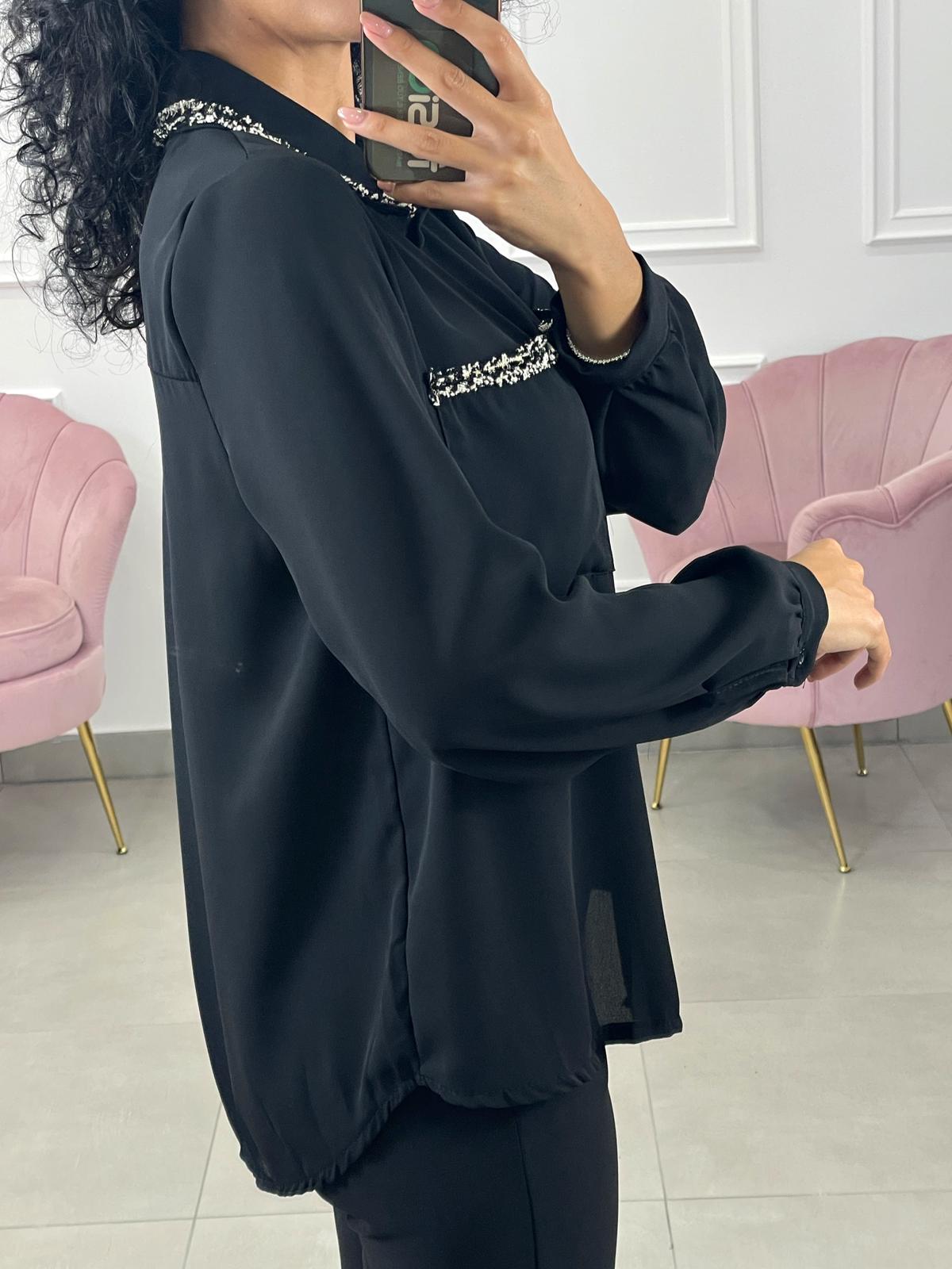 CAMICIA GEORGETTE CON TASCHINI