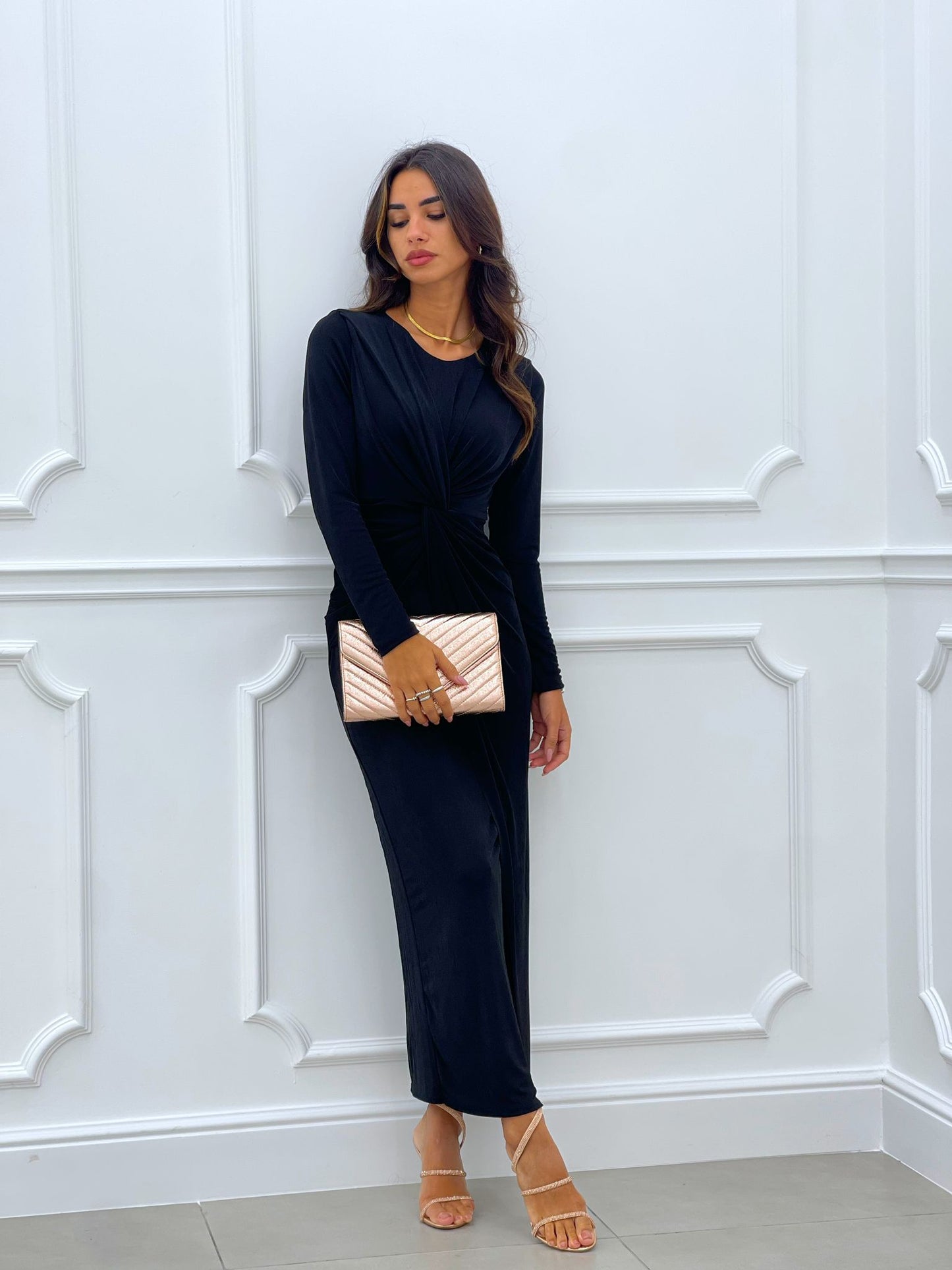 VESTITO LUNGO DRAPPEGGIATO