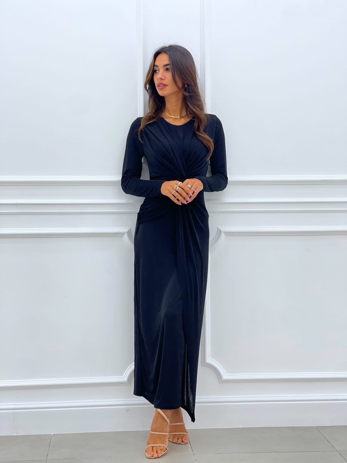 VESTITO LUNGO DRAPPEGGIATO