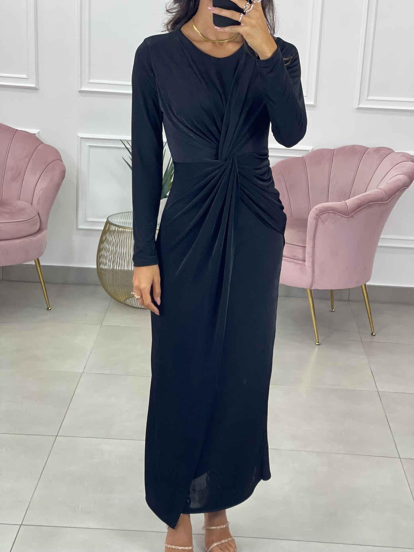 VESTITO LUNGO DRAPPEGGIATO