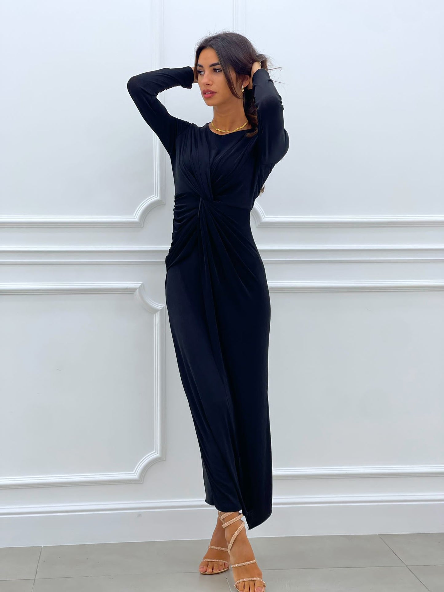 VESTITO LUNGO DRAPPEGGIATO