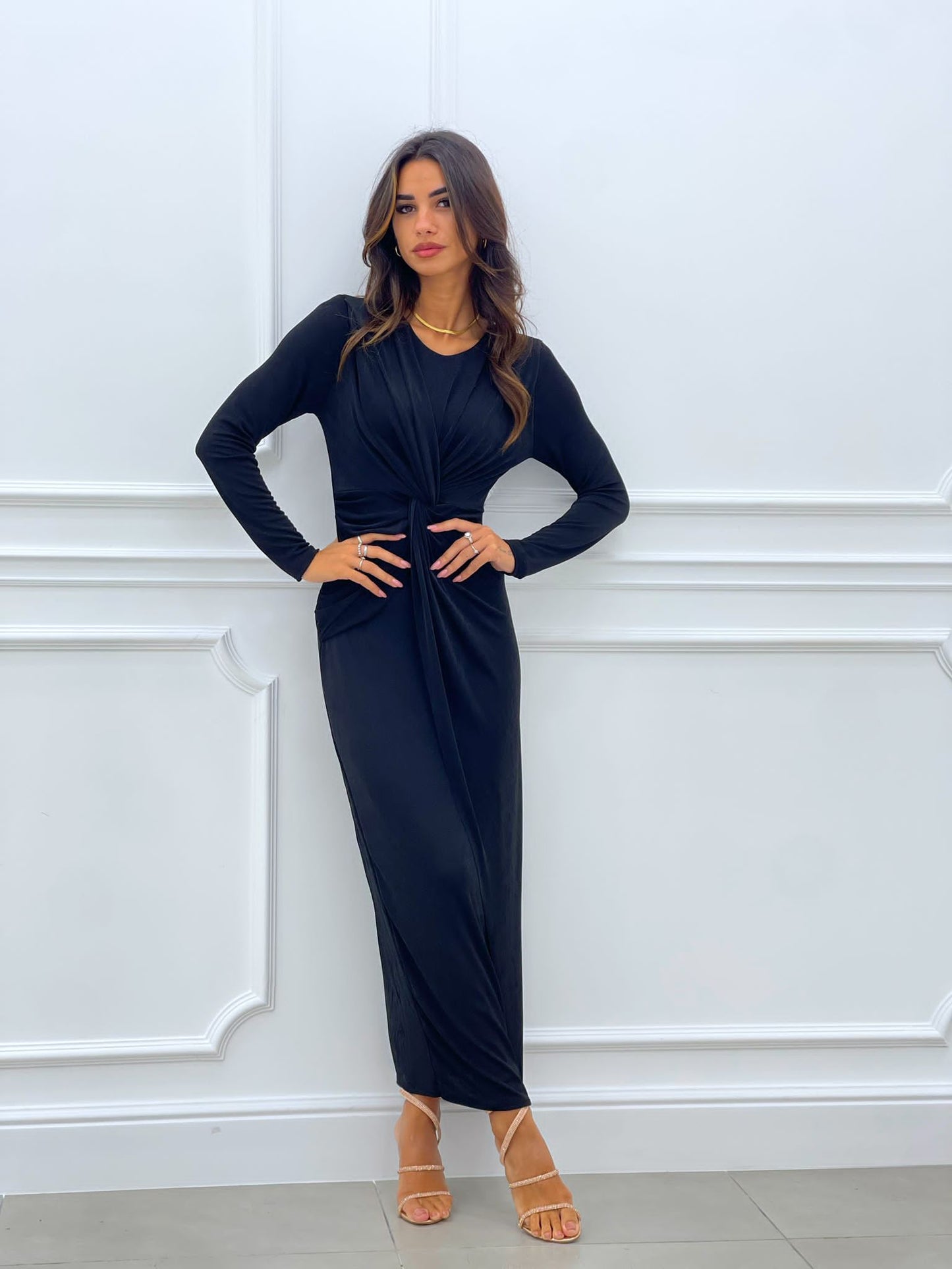 VESTITO LUNGO DRAPPEGGIATO
