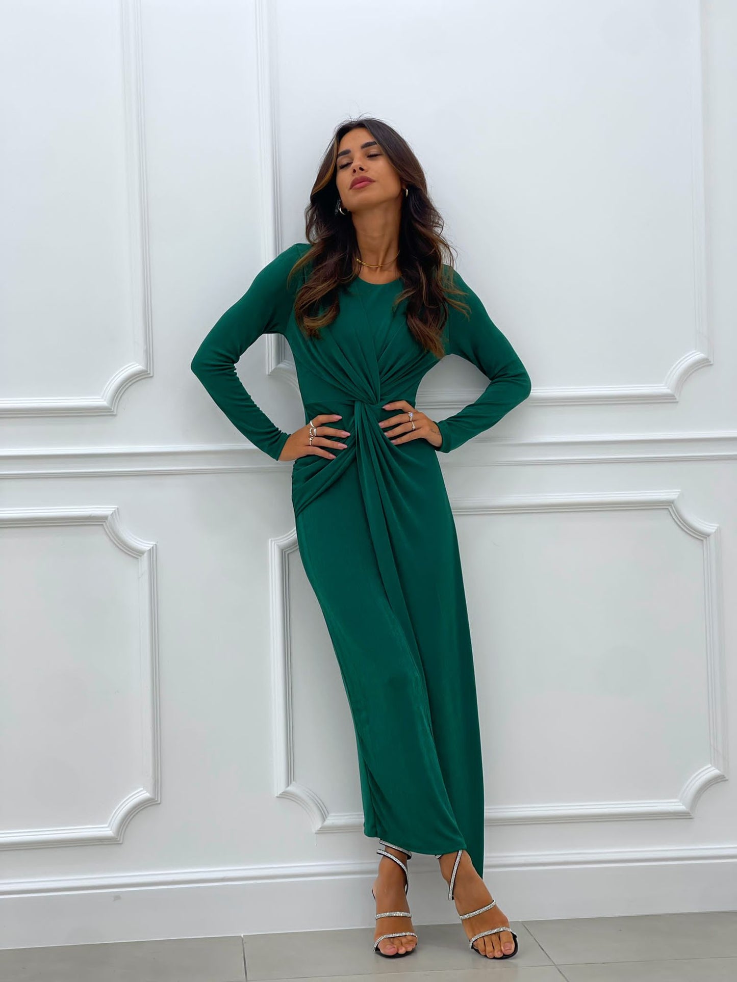 VESTITO LUNGO DRAPPEGGIATO