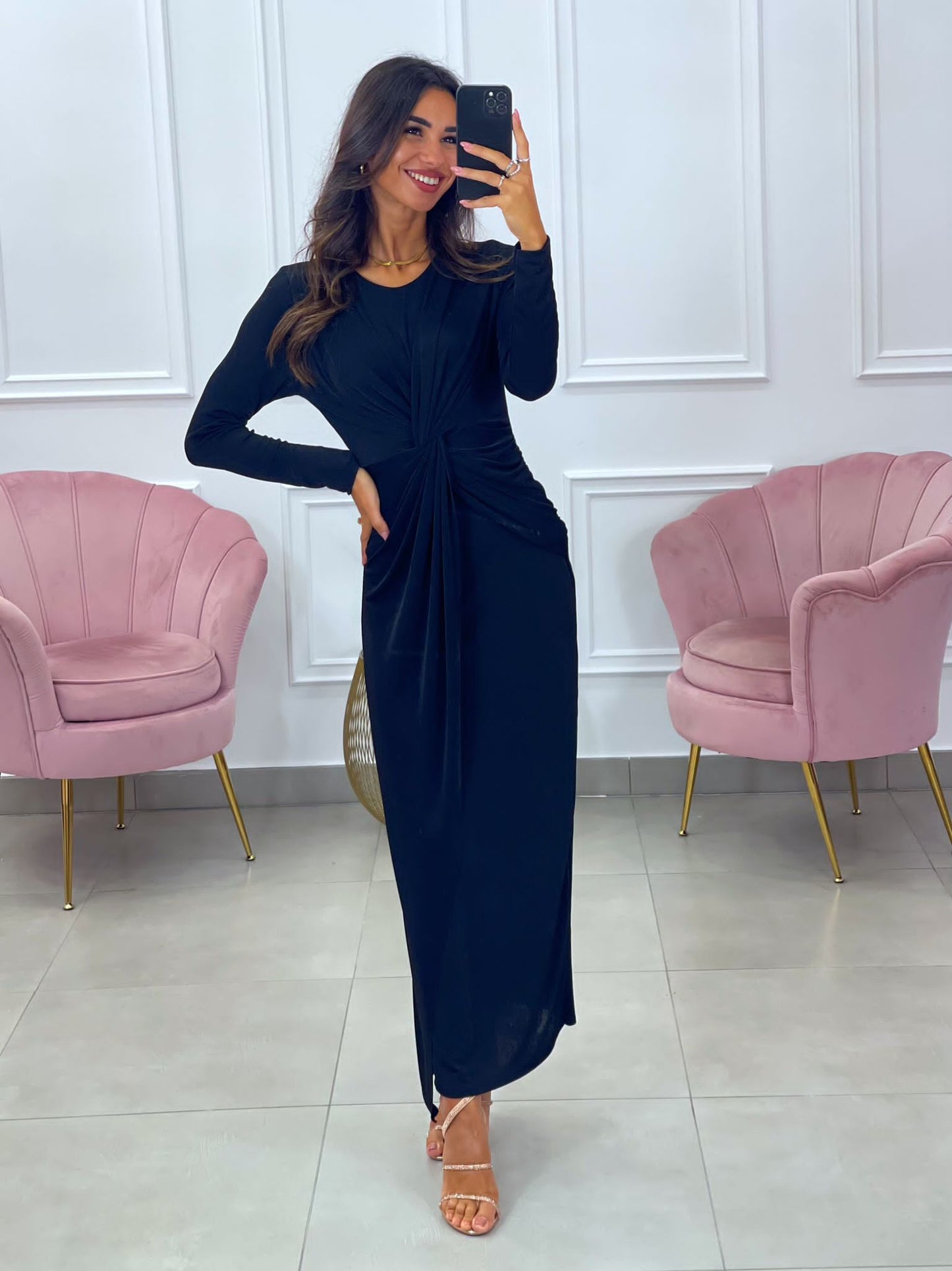 VESTITO LUNGO DRAPPEGGIATO