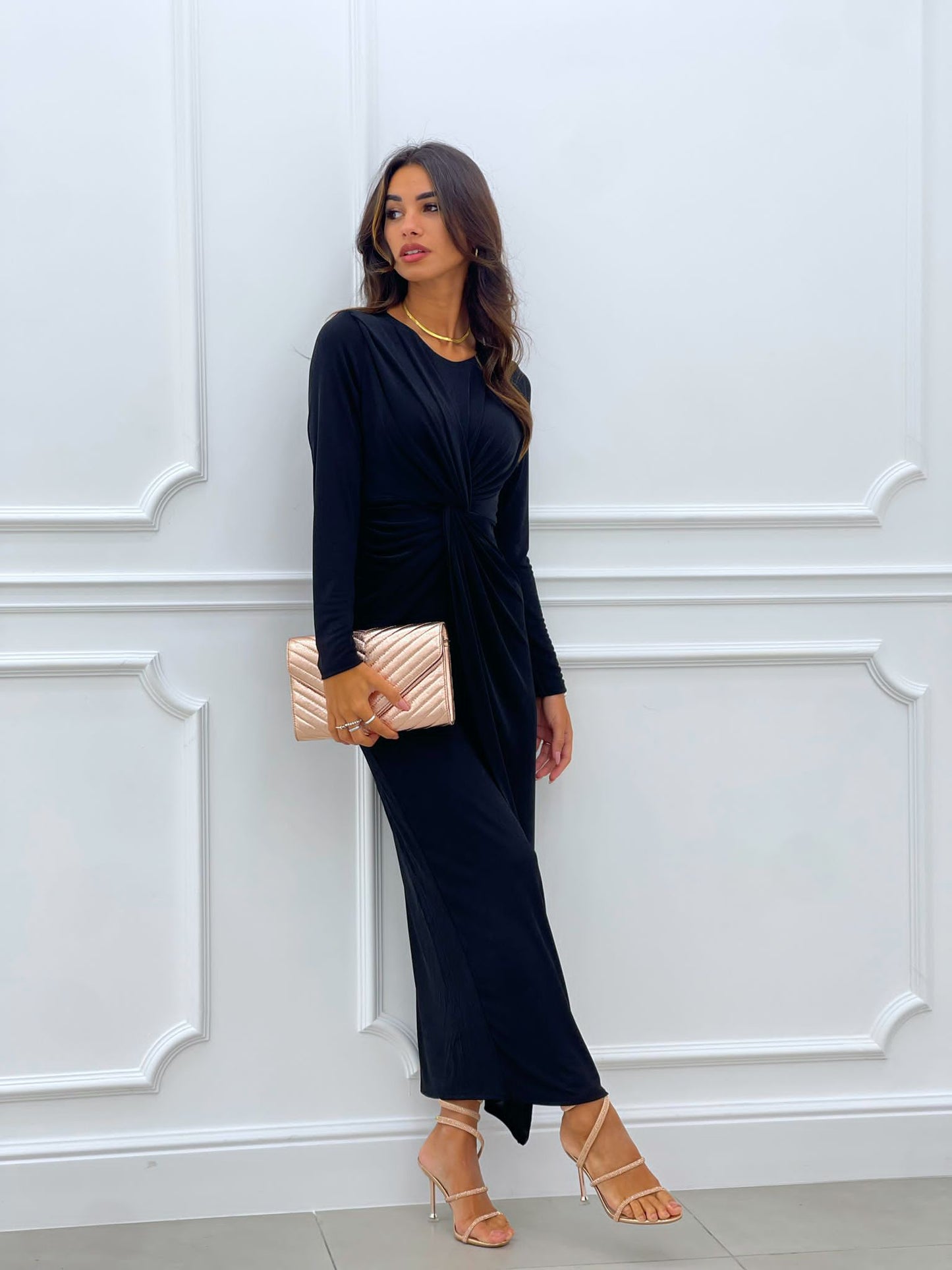 VESTITO LUNGO DRAPPEGGIATO