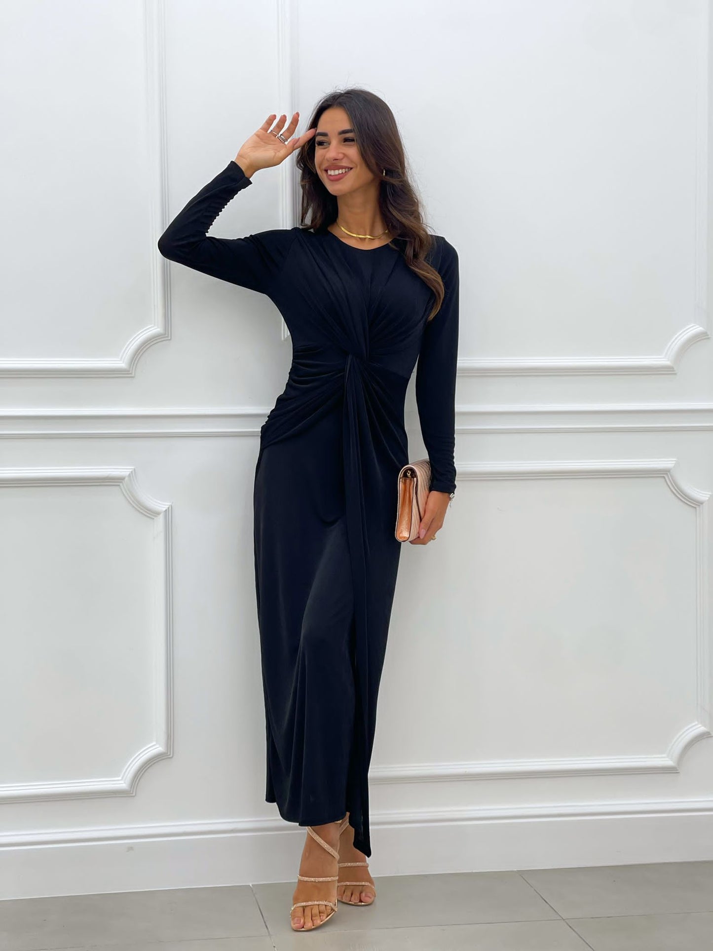 VESTITO LUNGO DRAPPEGGIATO