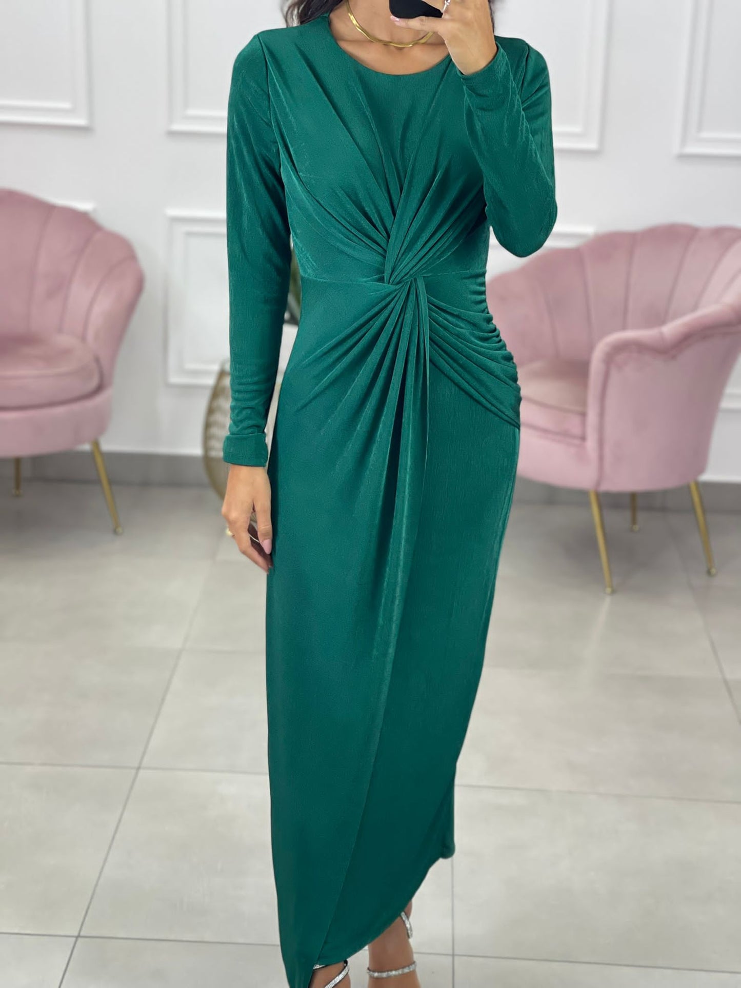 VESTITO LUNGO DRAPPEGGIATO