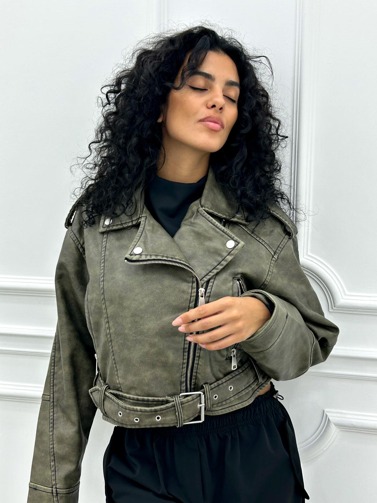 CHIODO ECOPELLE CON CINTURA