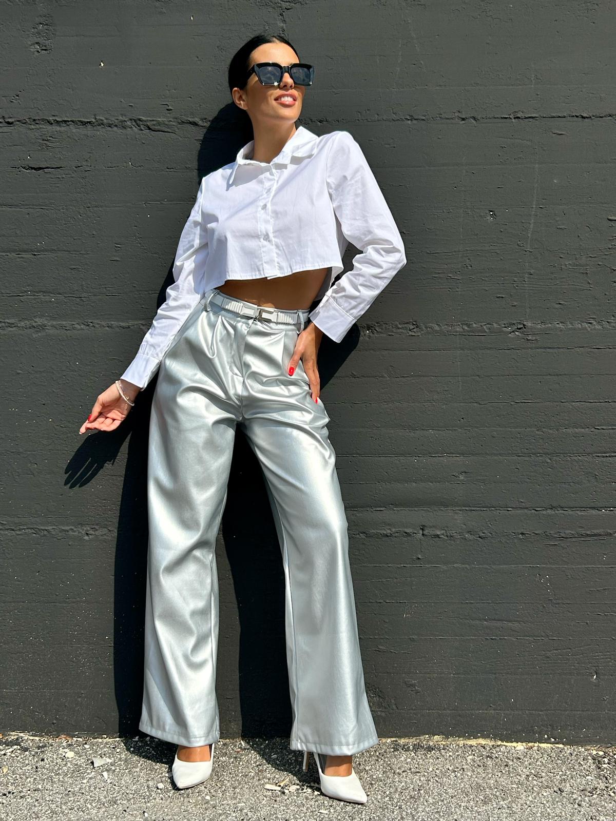 CAMICIA CROP MANICA LUNGA