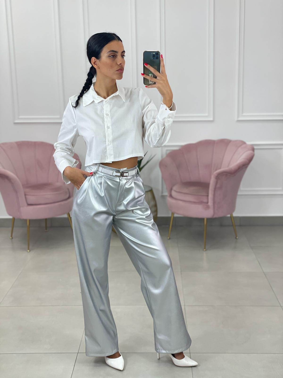 CAMICIA CROP MANICA LUNGA