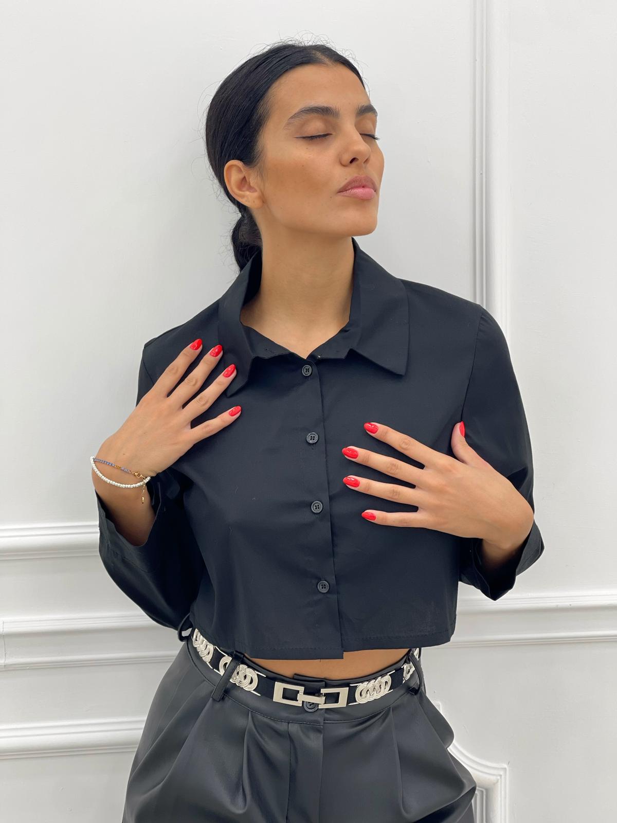 CAMICIA CROP MANICA LUNGA