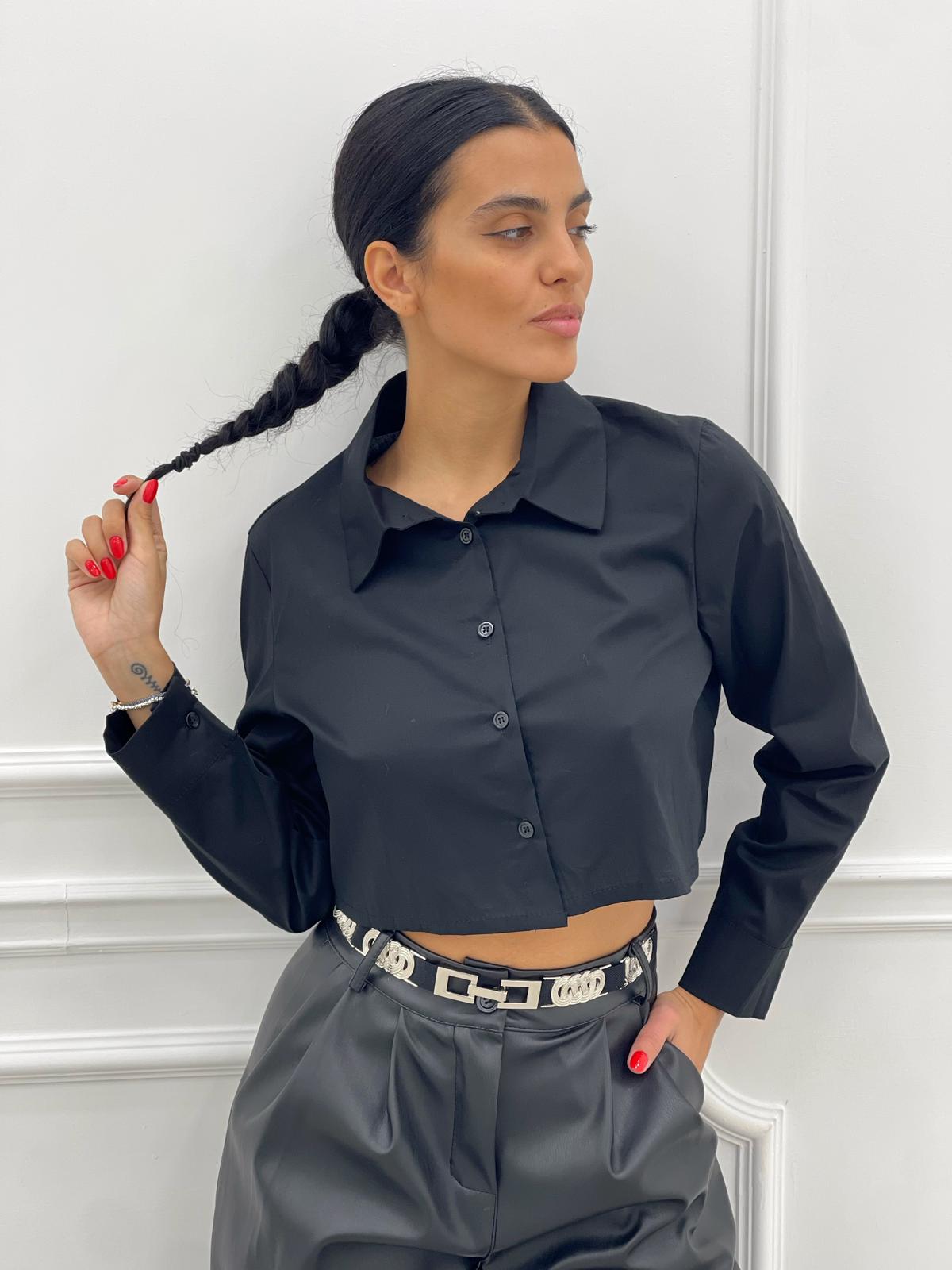 CAMICIA CROP MANICA LUNGA