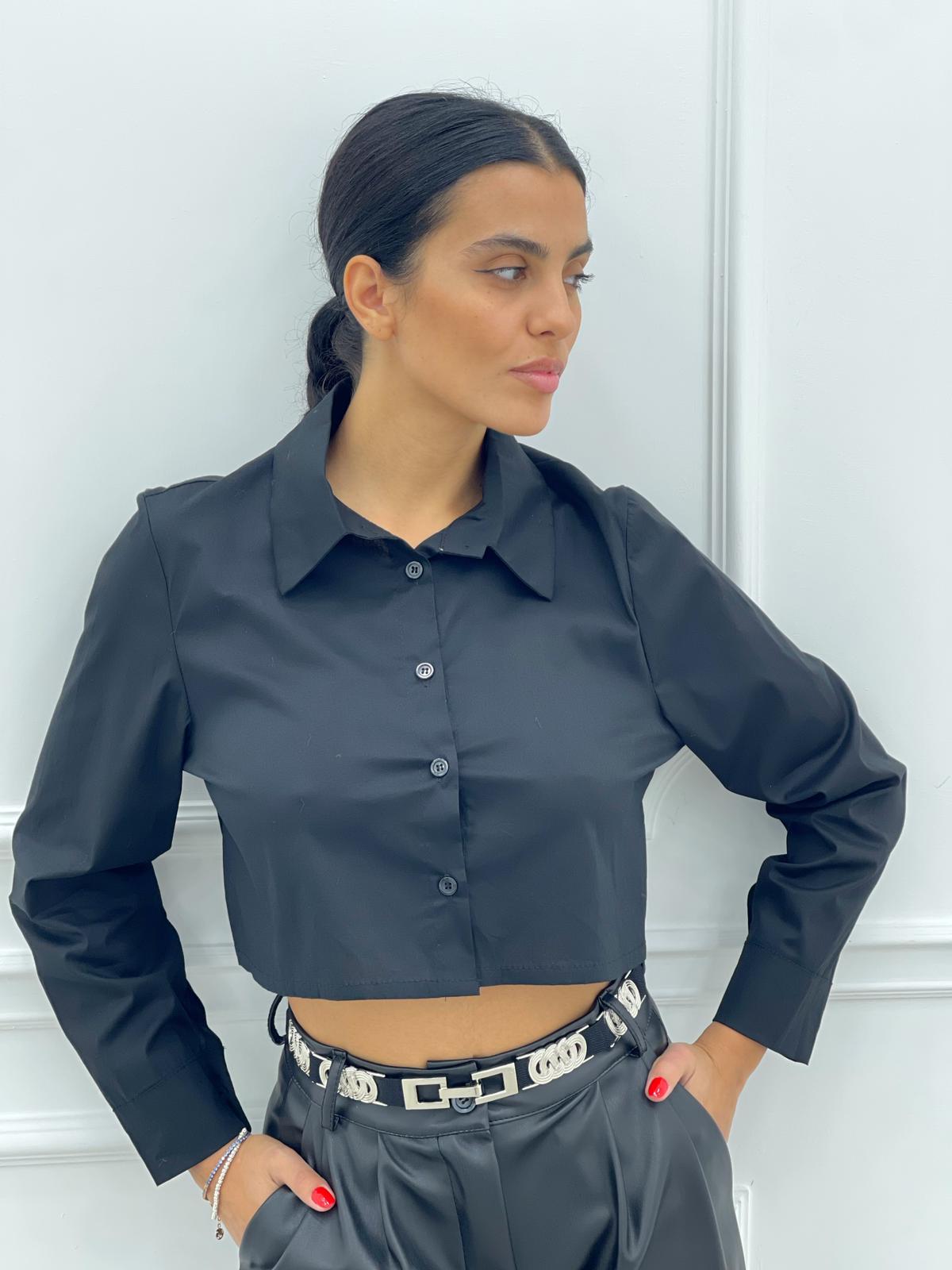 CAMICIA CROP MANICA LUNGA
