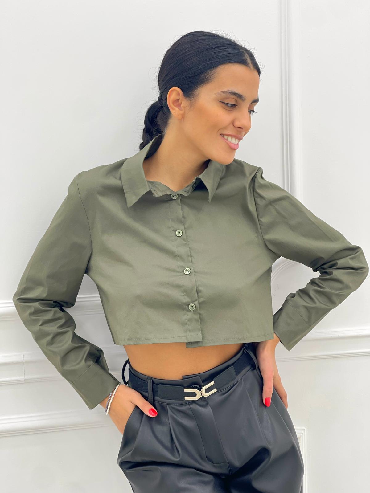 CAMICIA CROP MANICA LUNGA