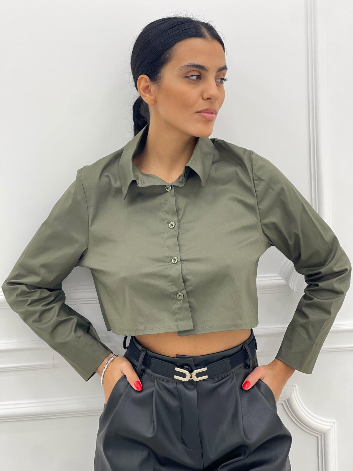 CAMICIA CROP MANICA LUNGA