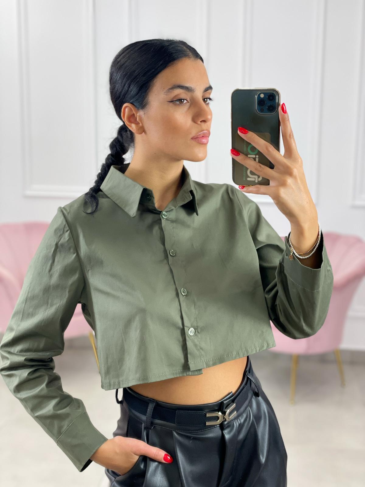CAMICIA CROP MANICA LUNGA