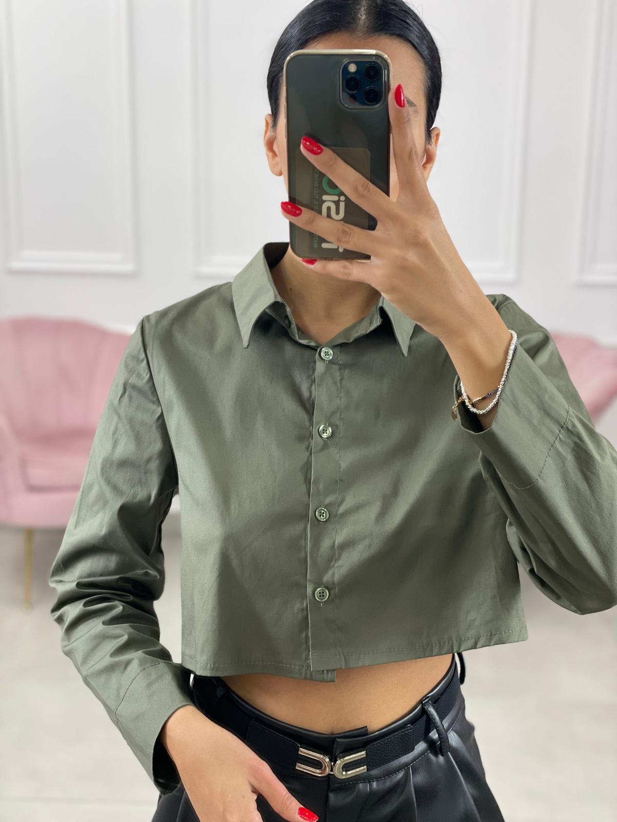 CAMICIA CROP MANICA LUNGA